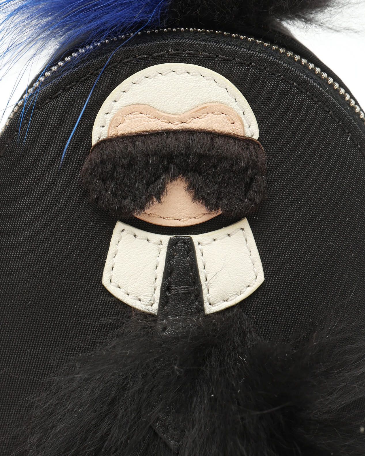 Fendi Karl Lagerfeld Mini Backpack Bag Charm In Black