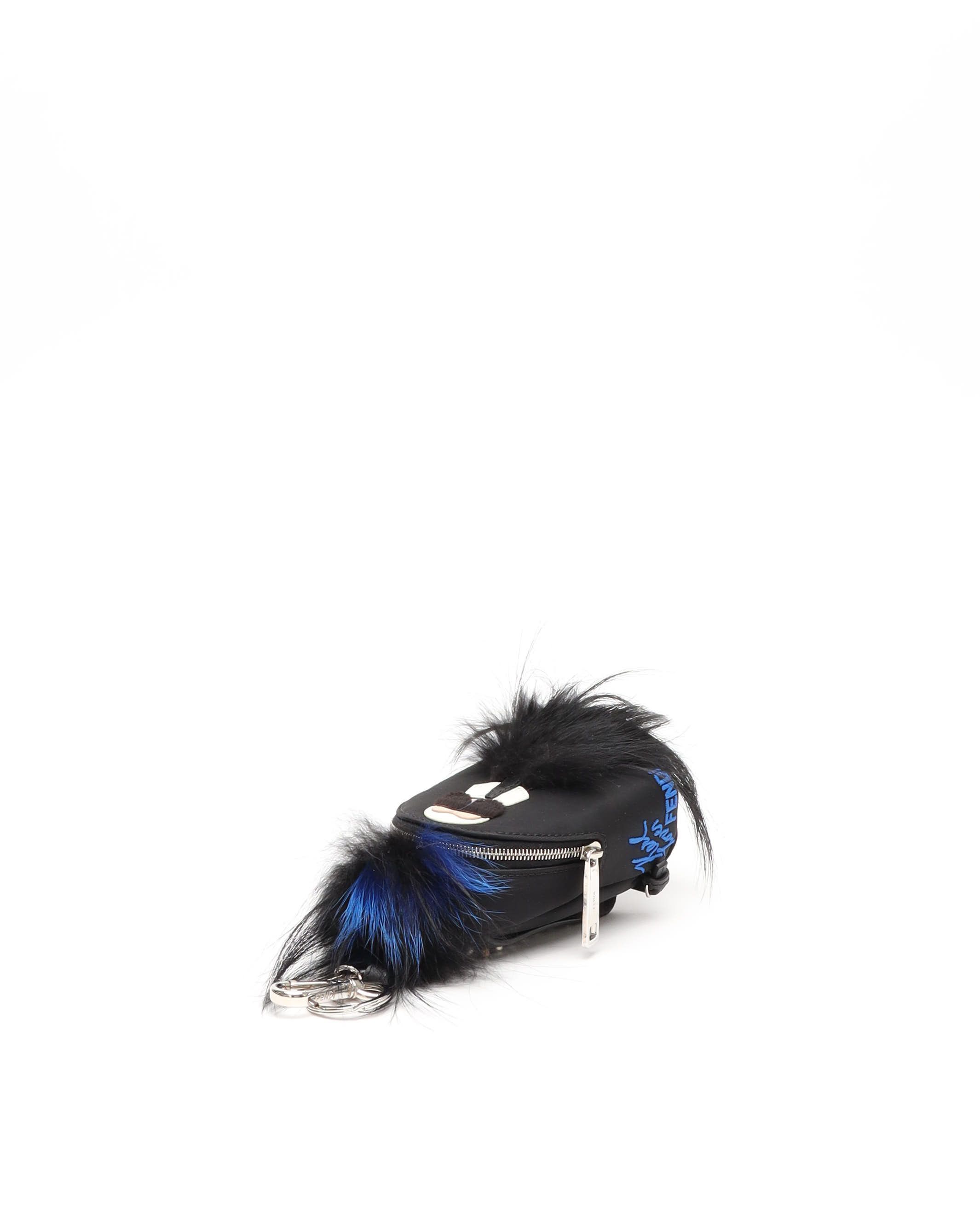 Fendi Karl Lagerfeld Mini Backpack Bag Charm In Black