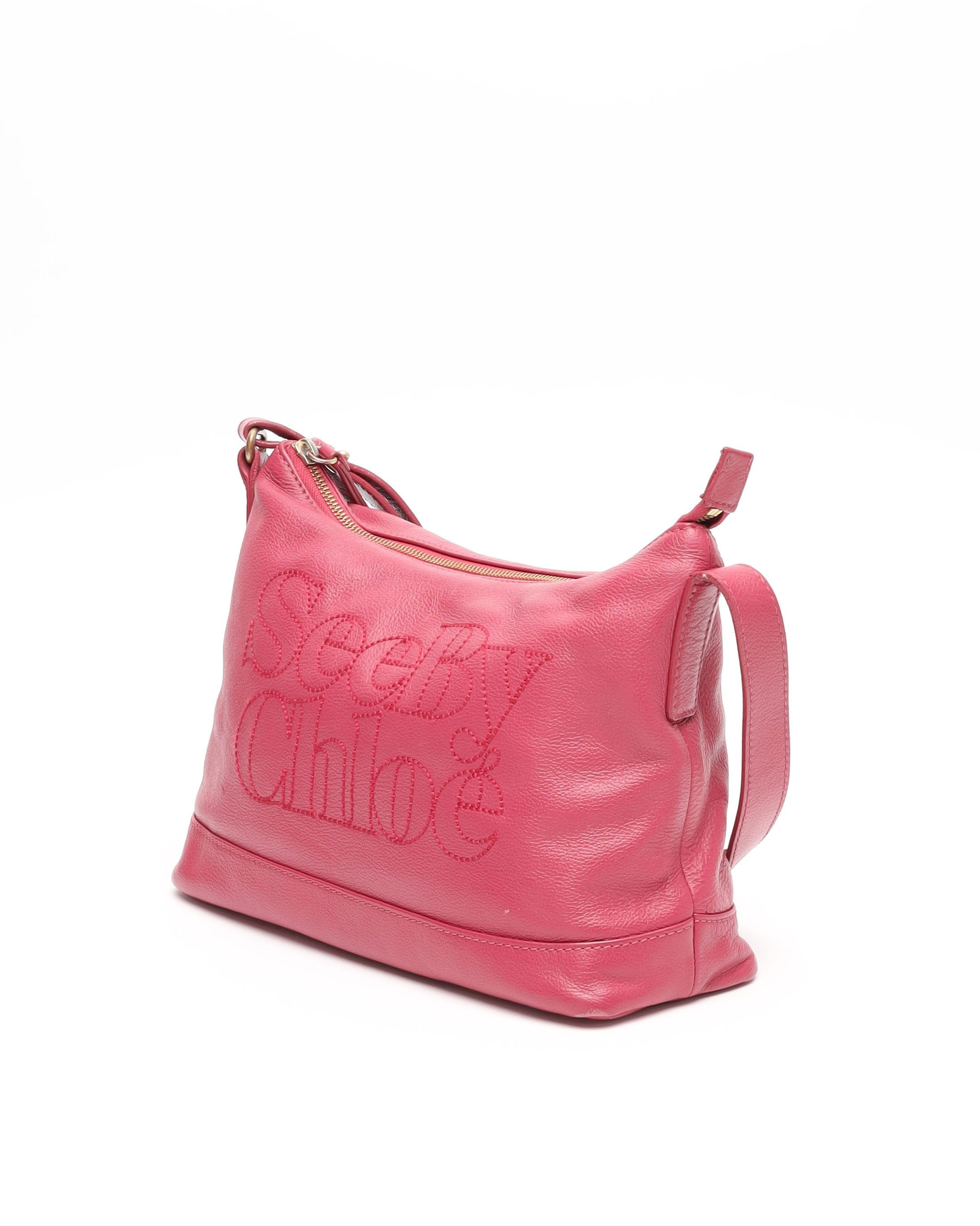 Chloé See By  Logo Crossbody Bag In Pink