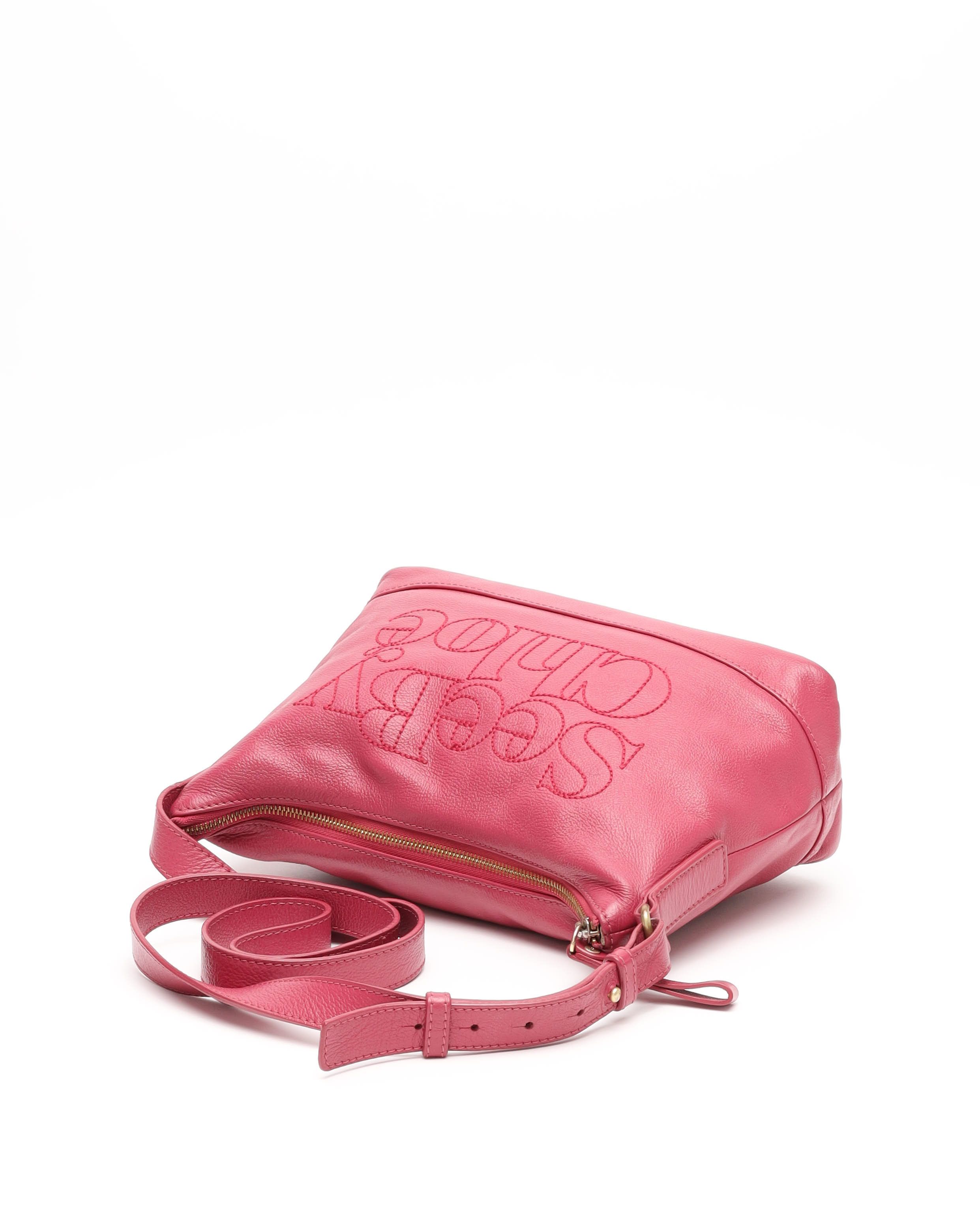 Chloé See By  Logo Crossbody Bag In Pink