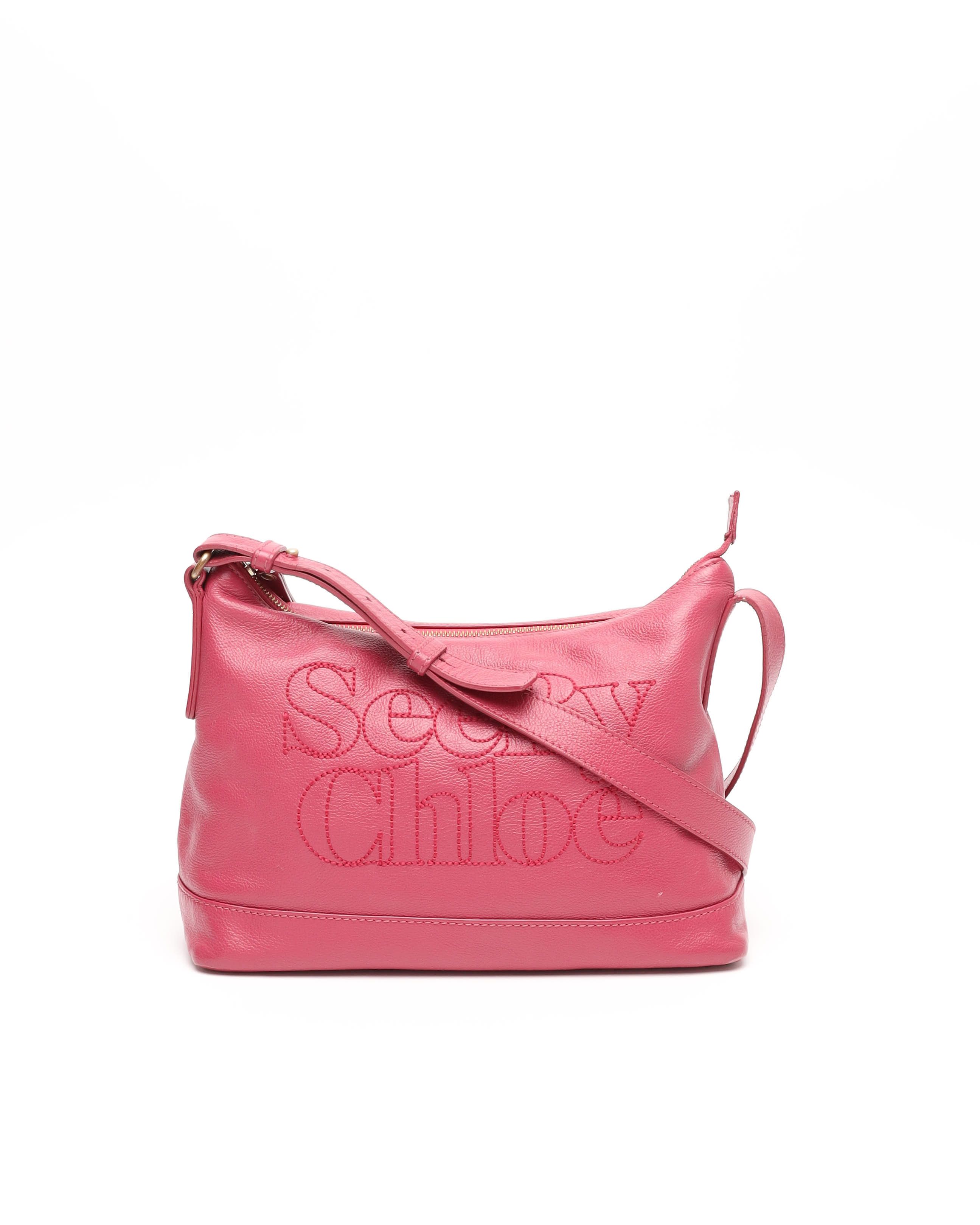 Chloé See By  Logo Crossbody Bag In Pink