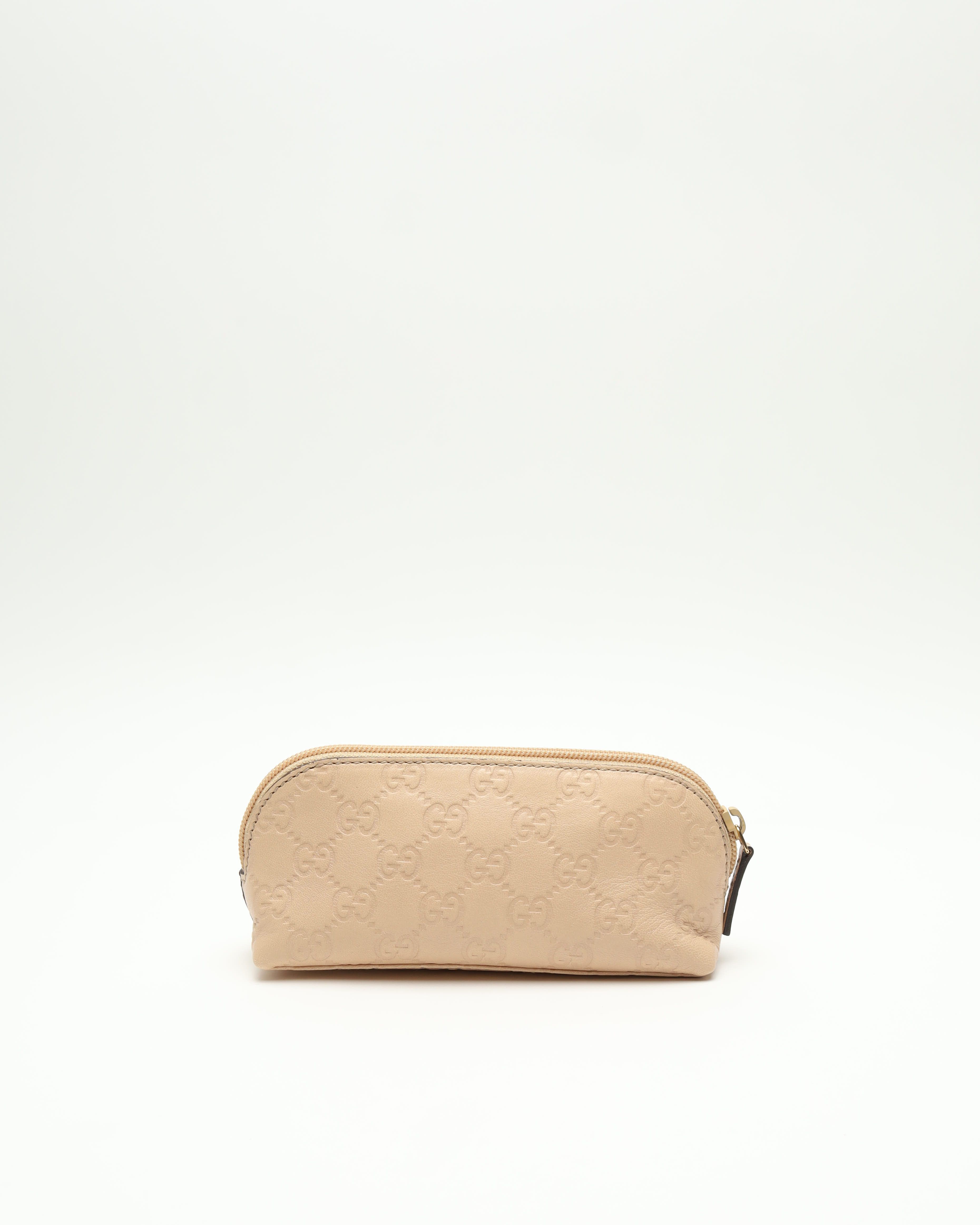 Gucci Leather Pouch In Brown