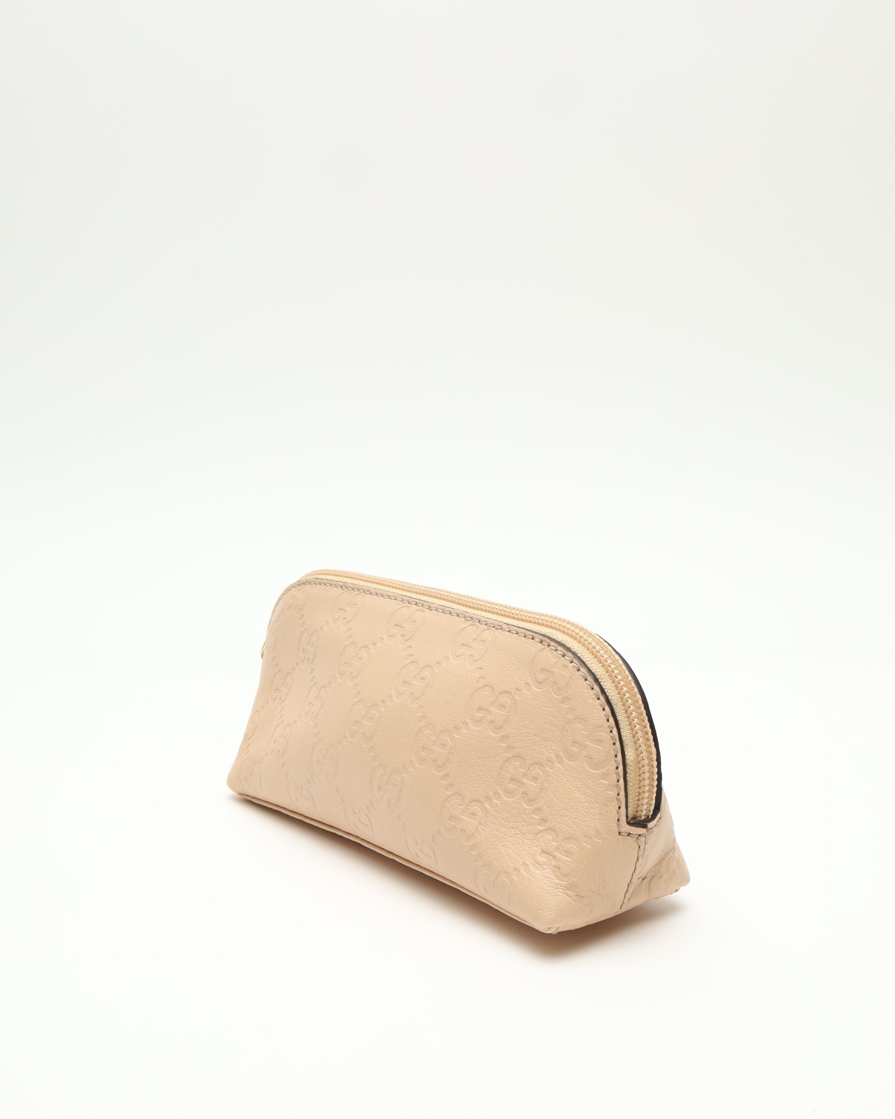 Gucci Leather Pouch In Brown