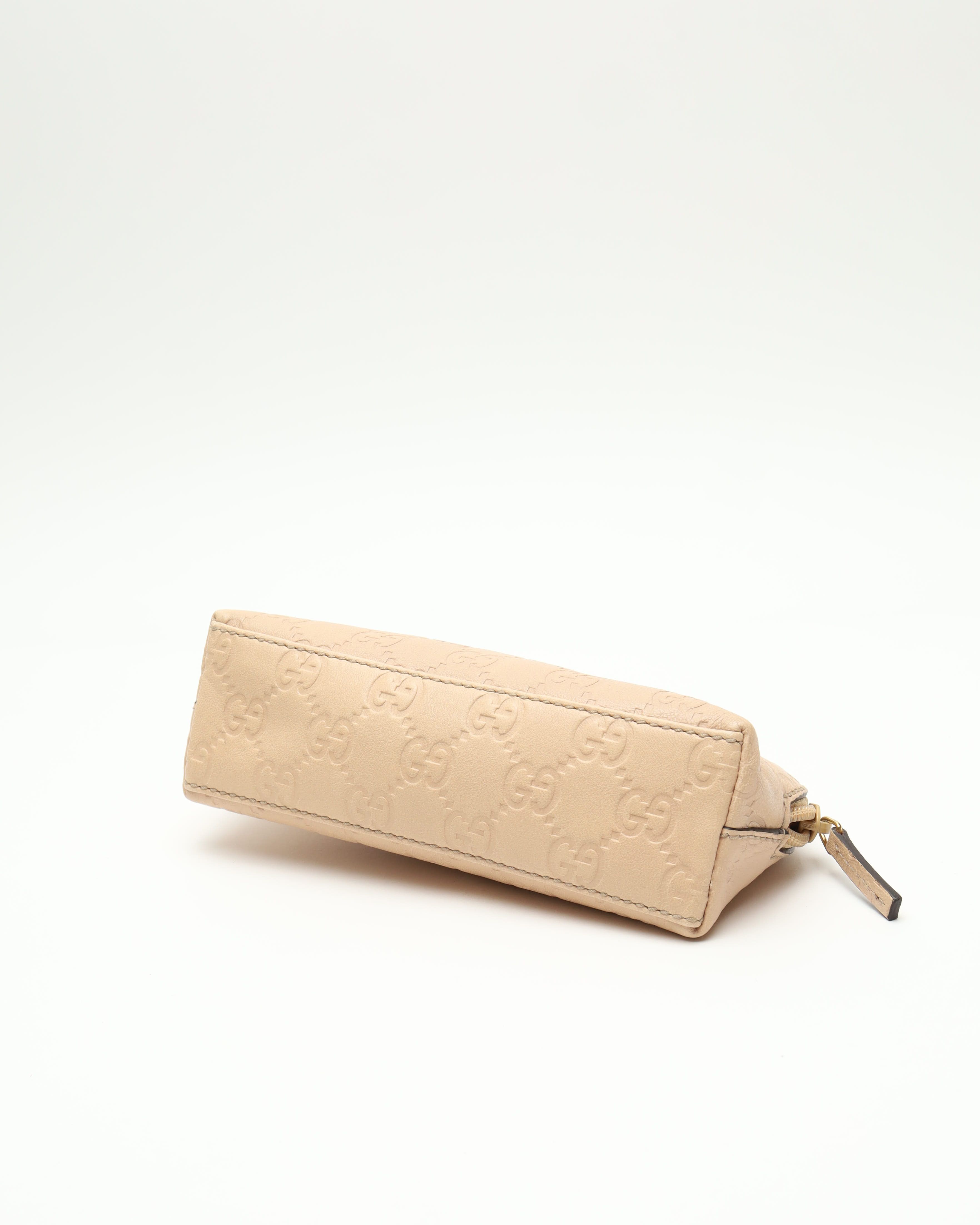 Gucci Leather Pouch In Brown