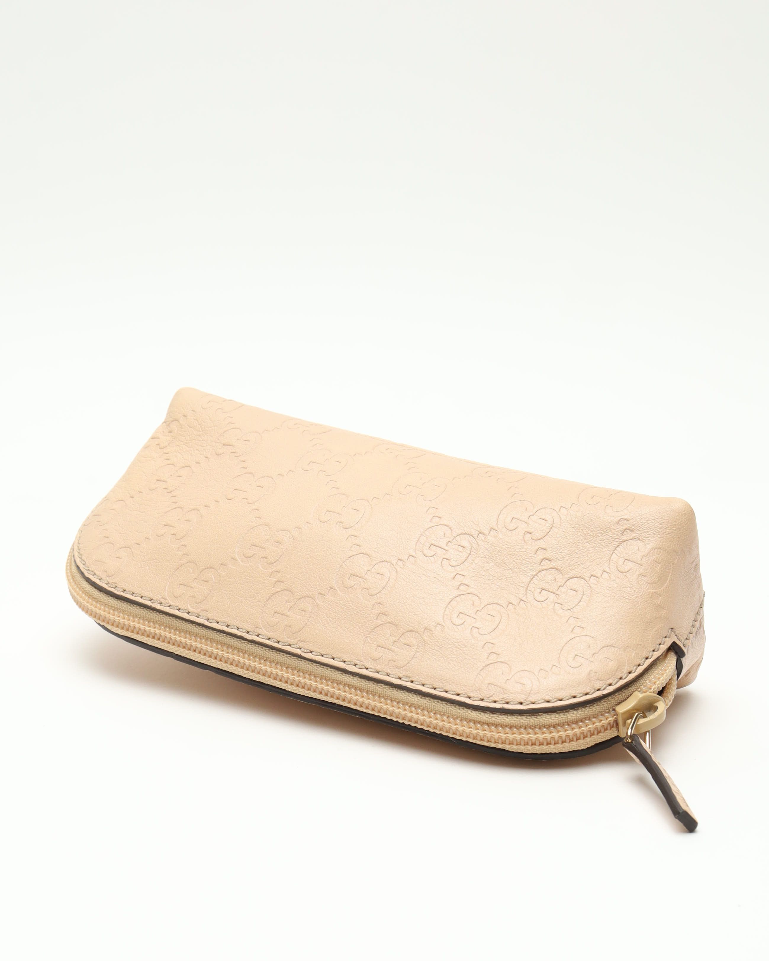 Gucci Leather Pouch In Brown