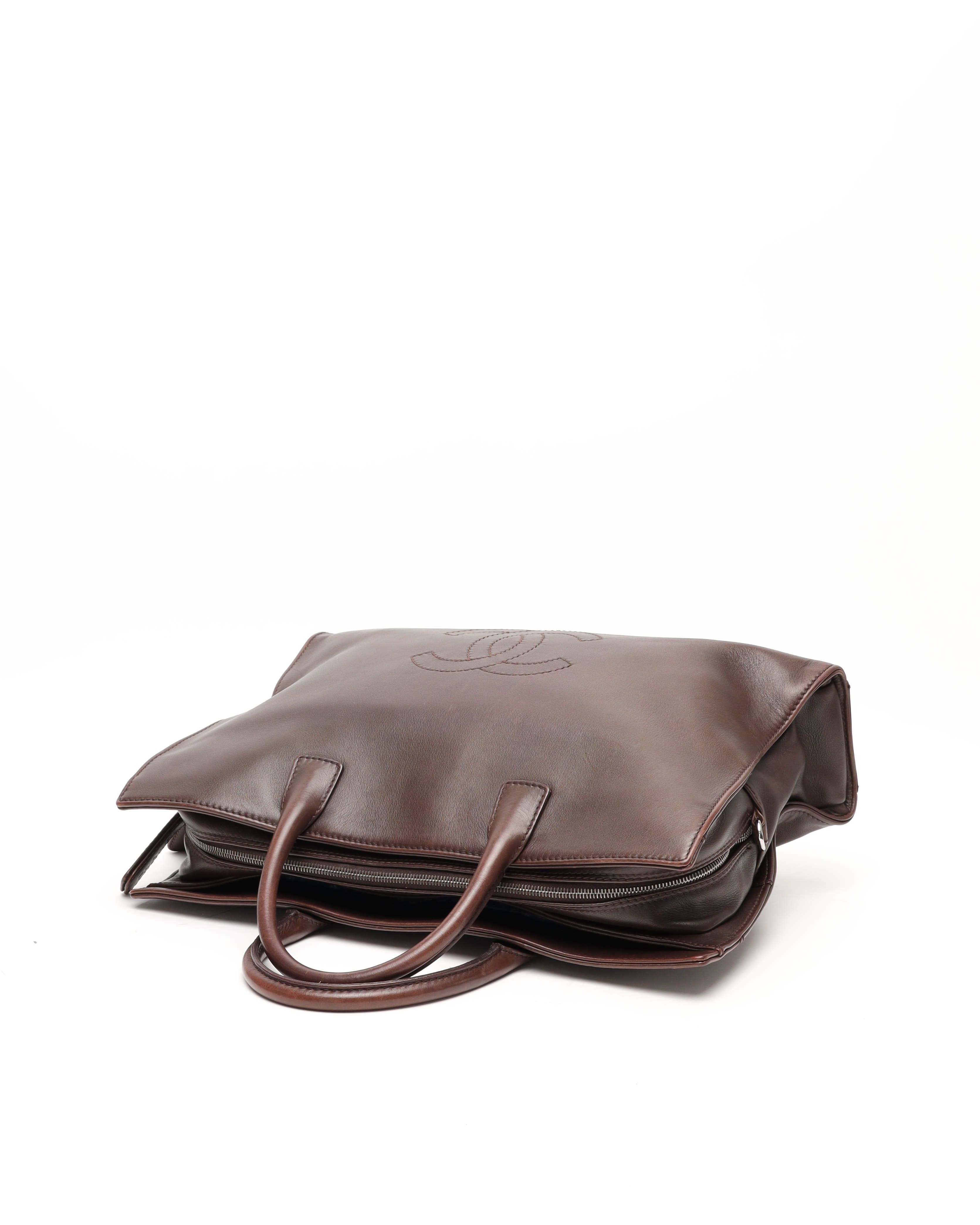 Pre-owned Chanel Cc Tote Bag In Brown