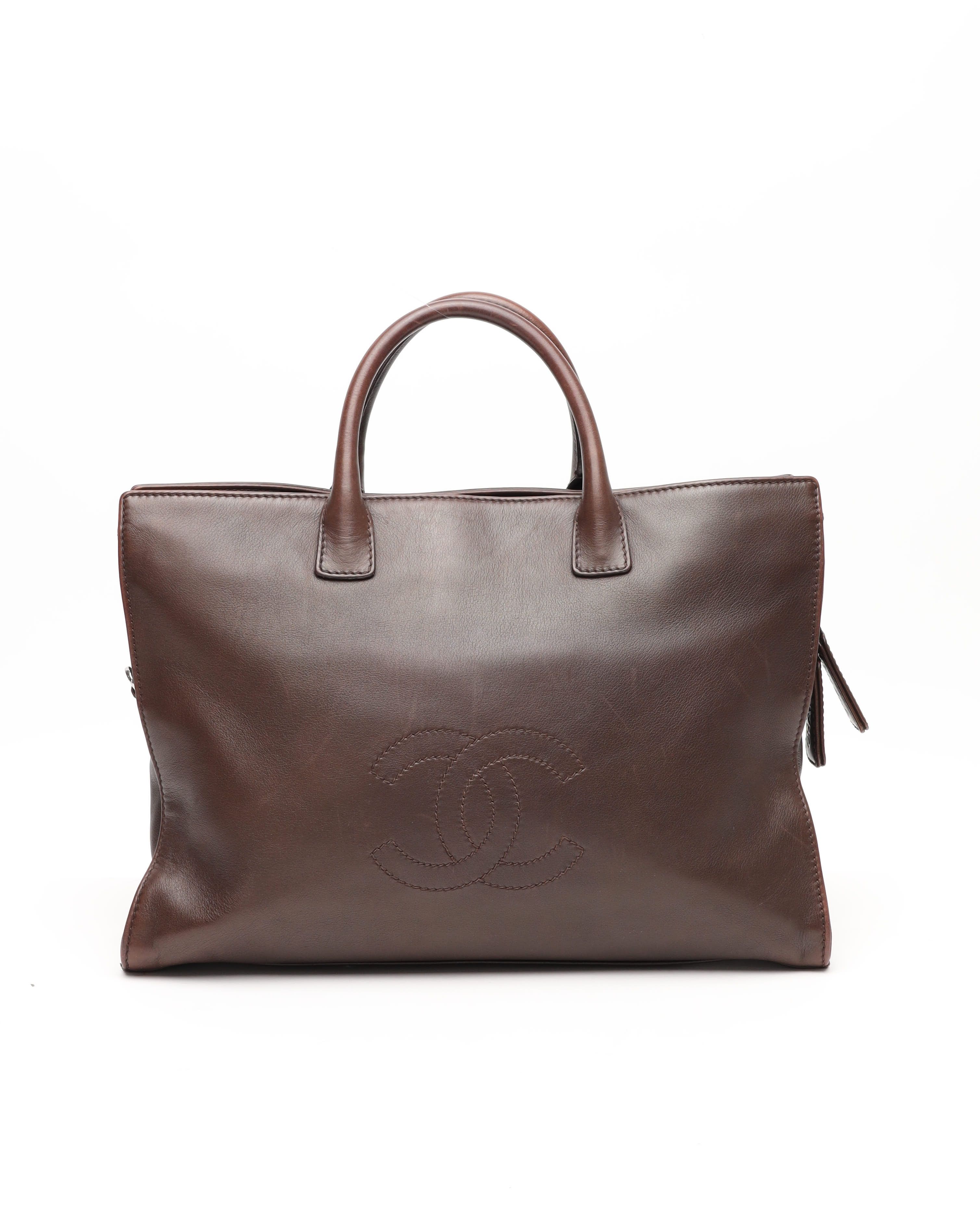 Pre-owned Chanel Cc Tote Bag In Brown