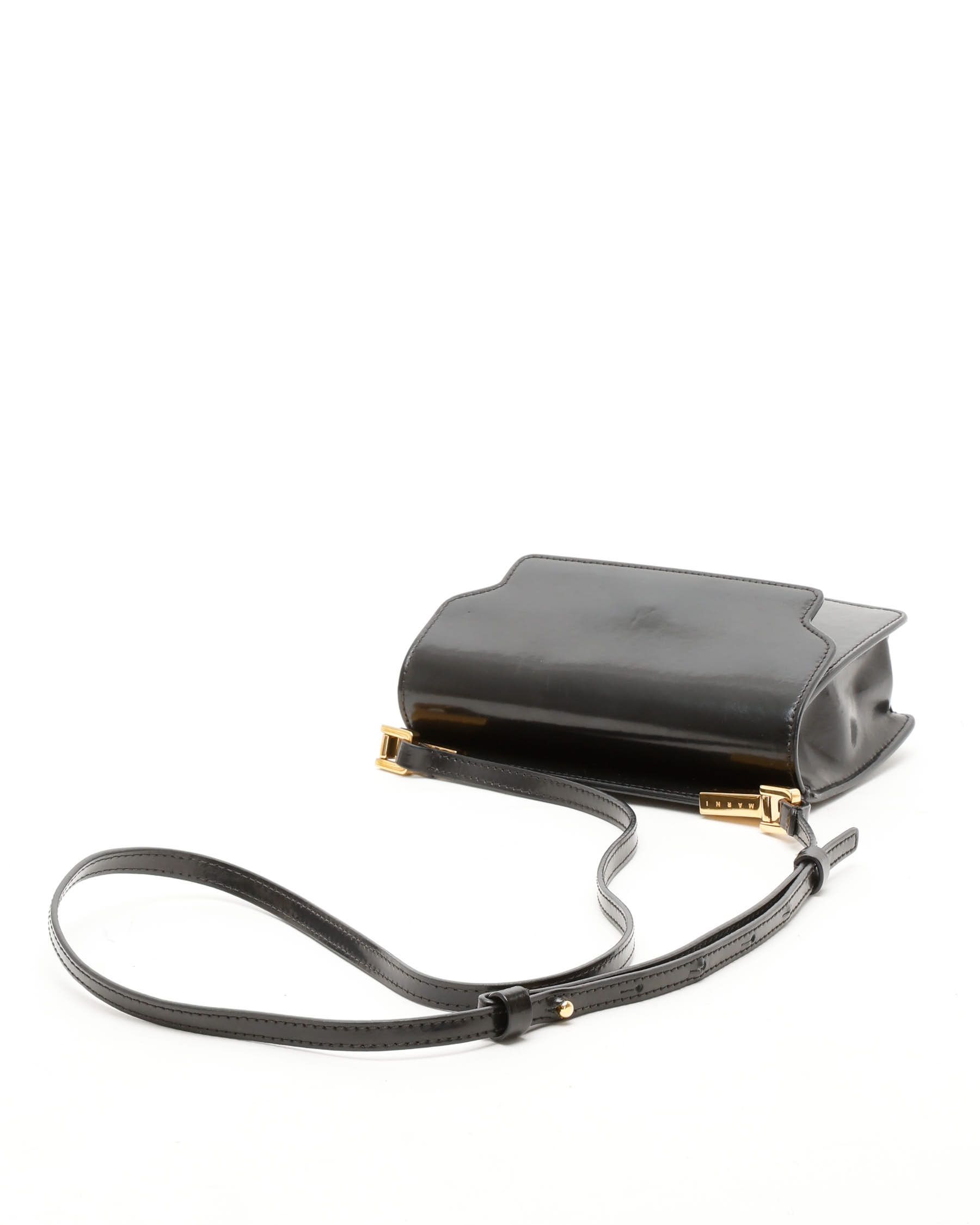 Marni Small Trunk Crossbody Bag In Black
