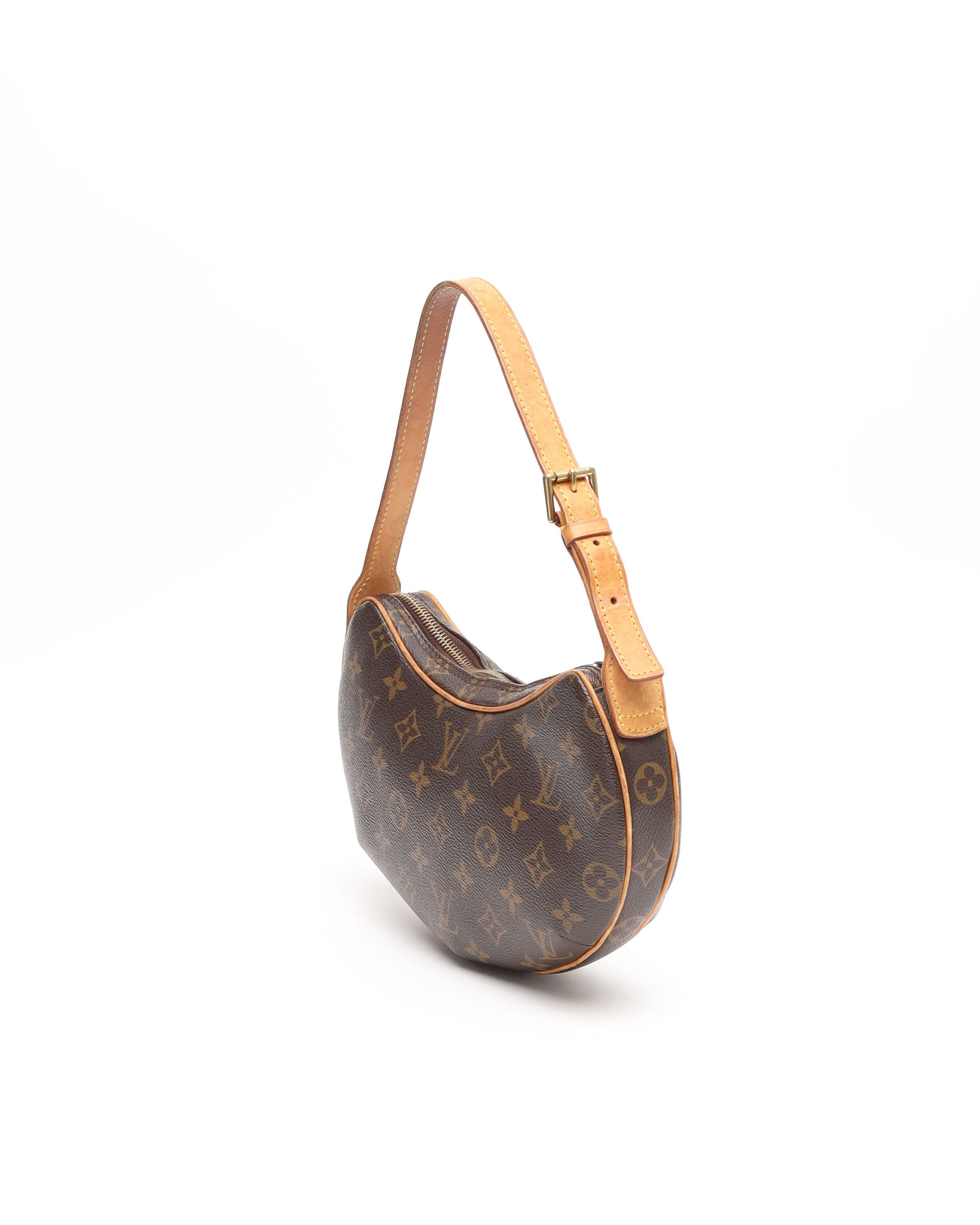 Pre-owned Louis Vuitton Monogram Croissant Pm Bag In Brown