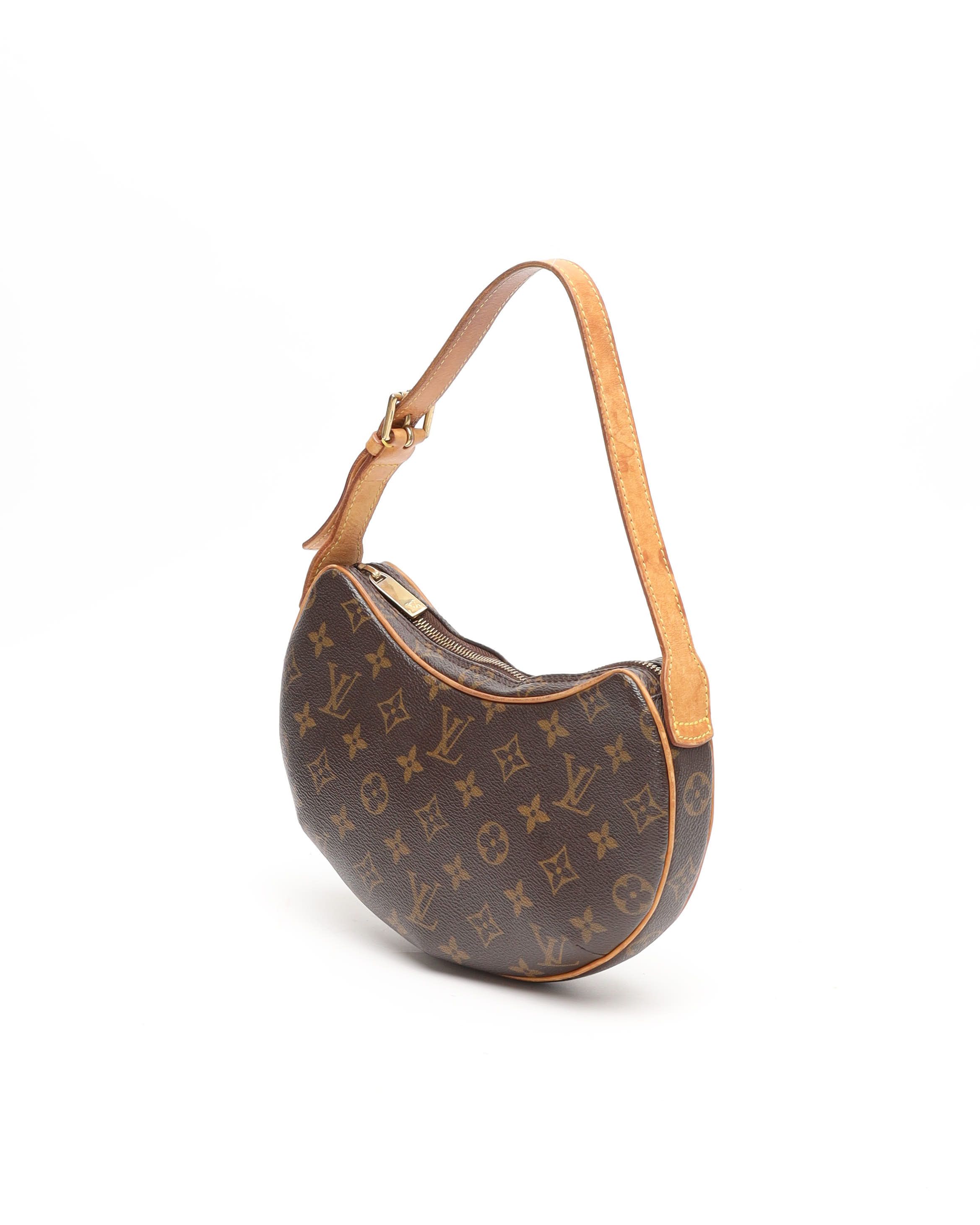 Pre-owned Louis Vuitton Monogram Croissant Pm Bag In Brown