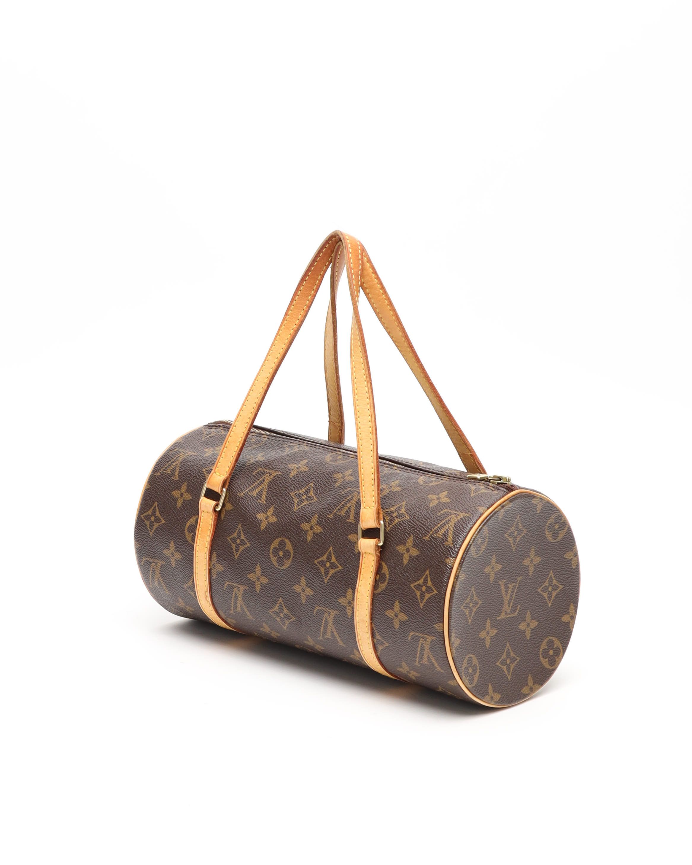 Pre-owned Louis Vuitton Monogram Papillon 26 Bag In Brown