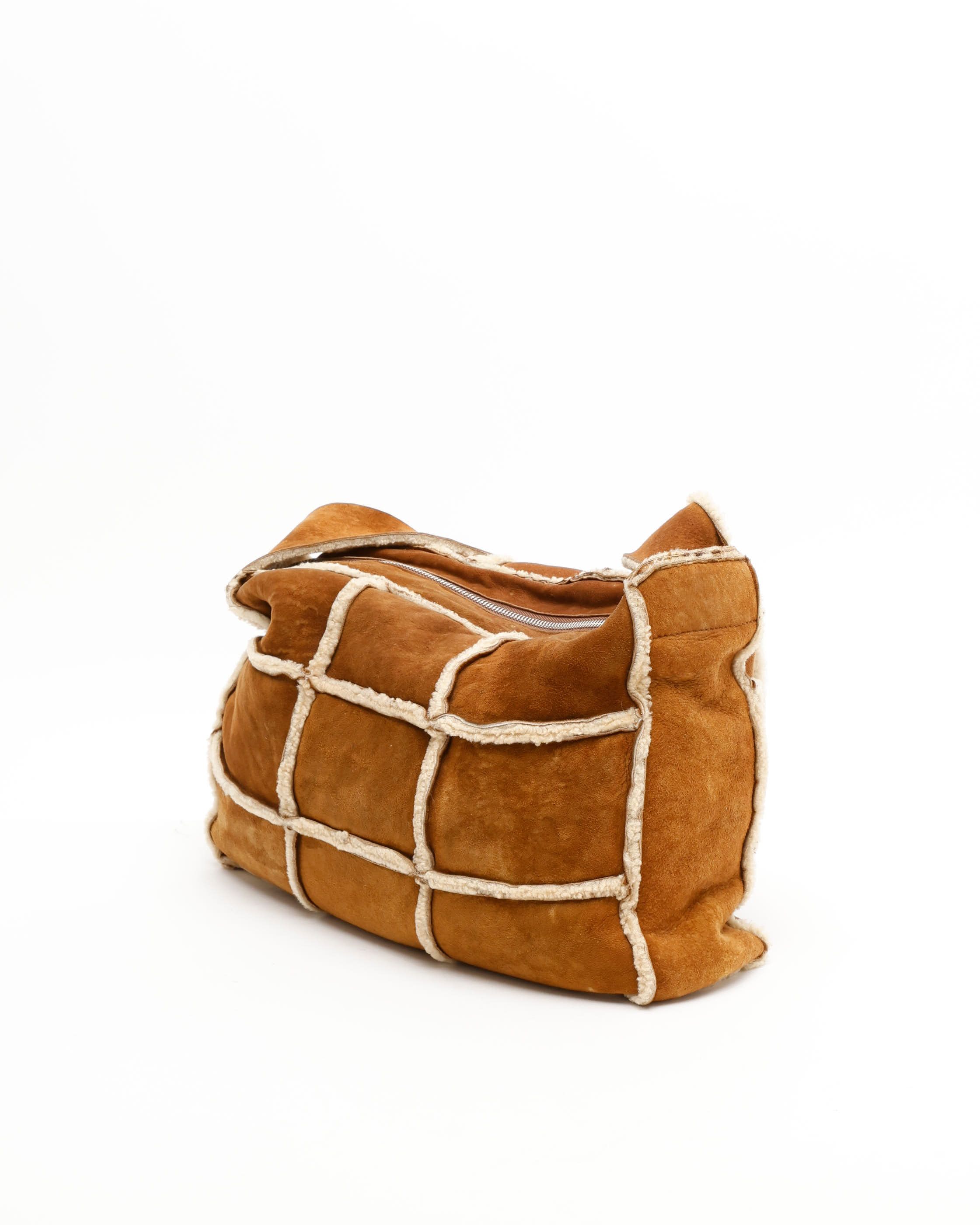 Pre-owned Chanel Cc Mouton Tote Bag In Brown