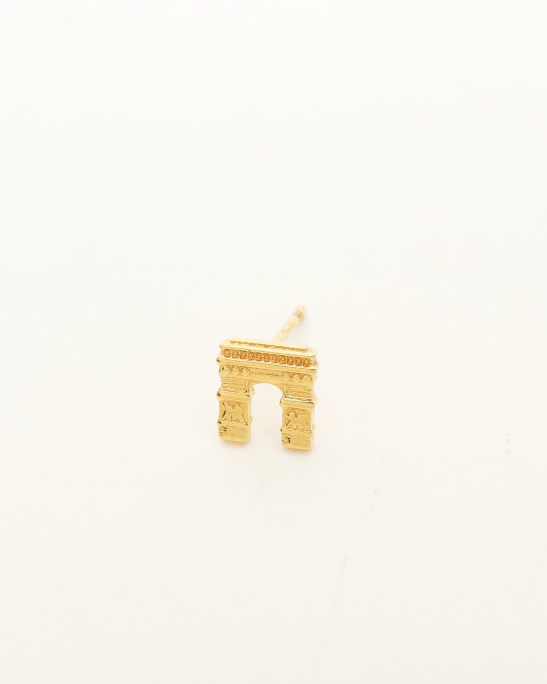 Celine Céline 3-piece Set, Horse Carriage, Triomphe And Logo Earrings In Gold