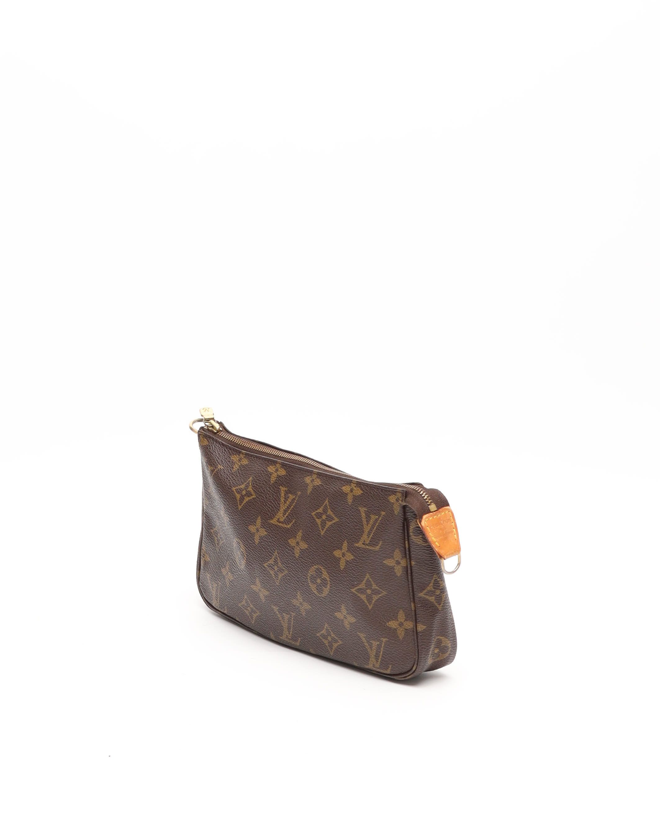 Pre-owned Louis Vuitton Monogram Pochette Accessoires Bag In Brown