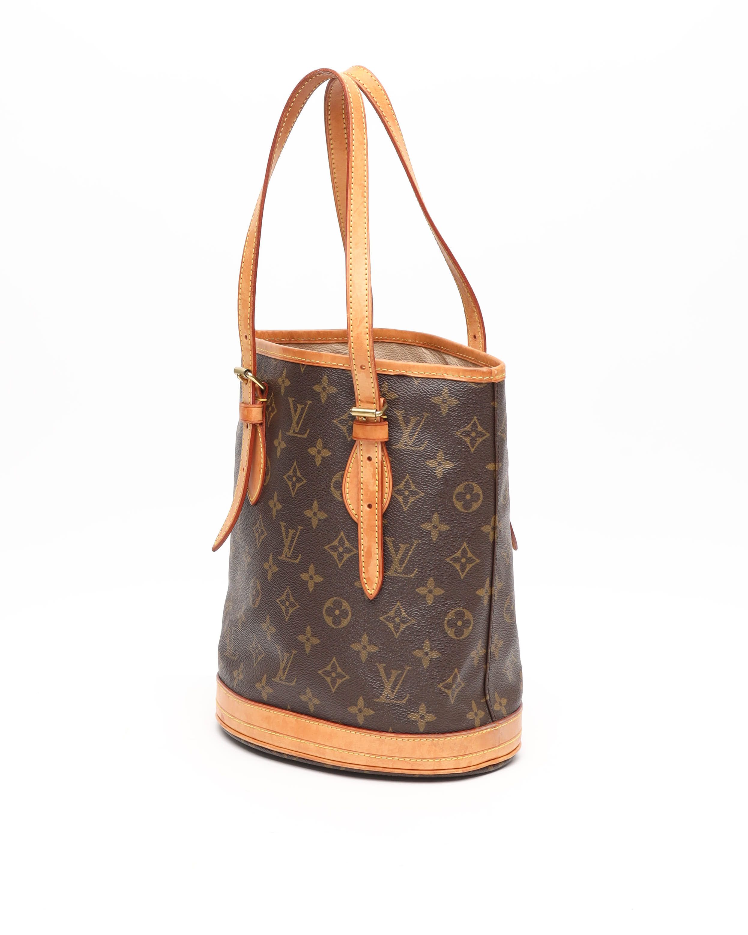Pre-owned Louis Vuitton Monogram Bucket Pm Bag In Brown