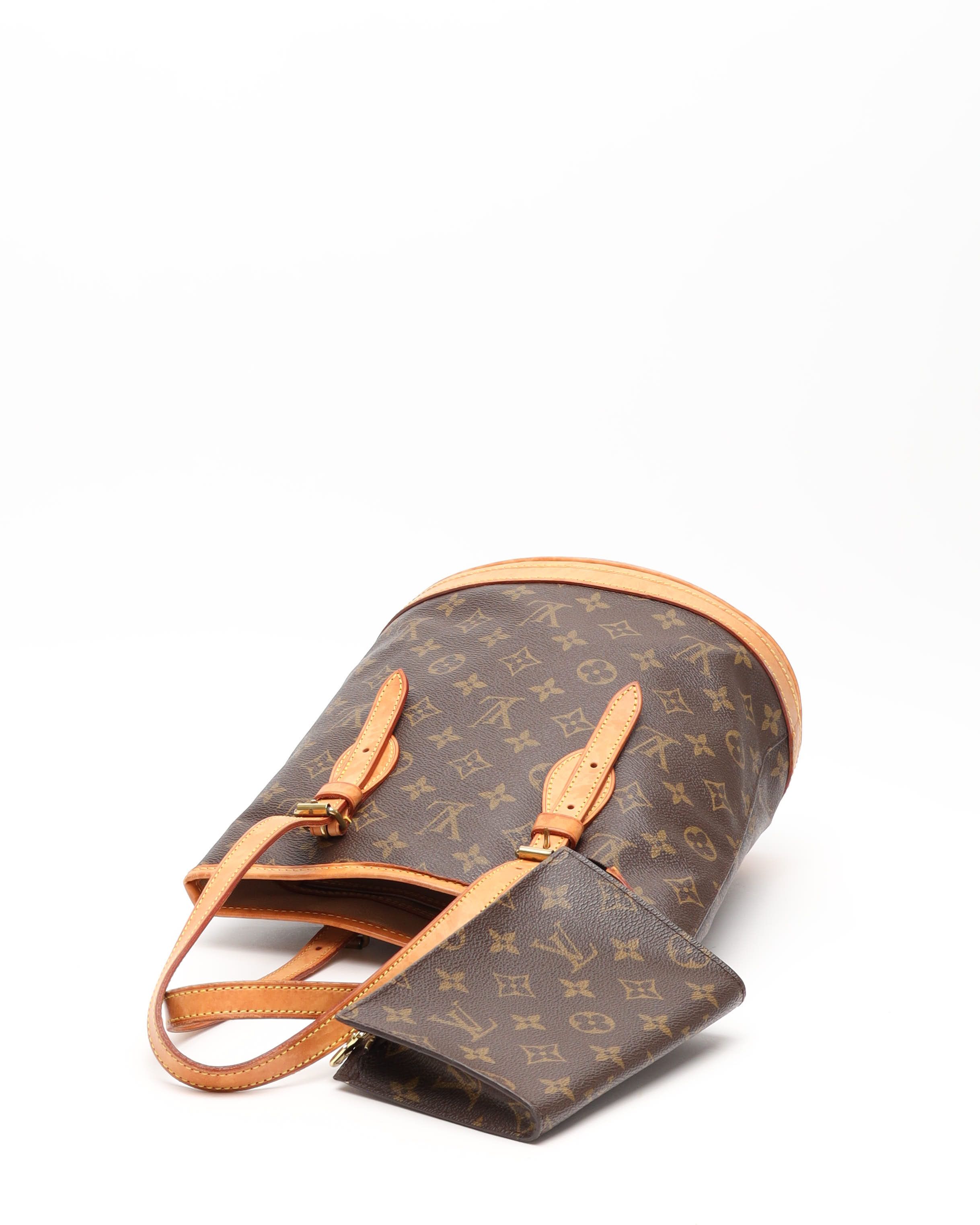 Pre-owned Louis Vuitton Monogram Bucket Pm Bag In Brown