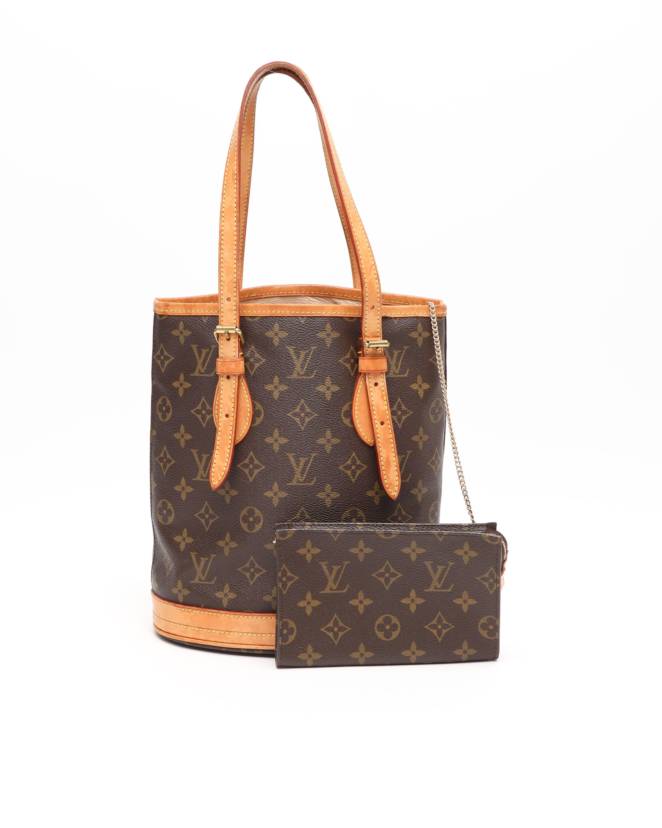 Pre-owned Louis Vuitton Monogram Bucket Pm Bag In Brown