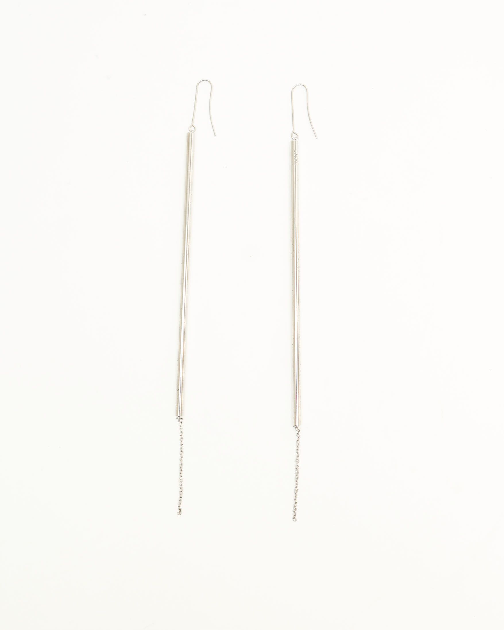 Loewe Stick Earrings In Silver