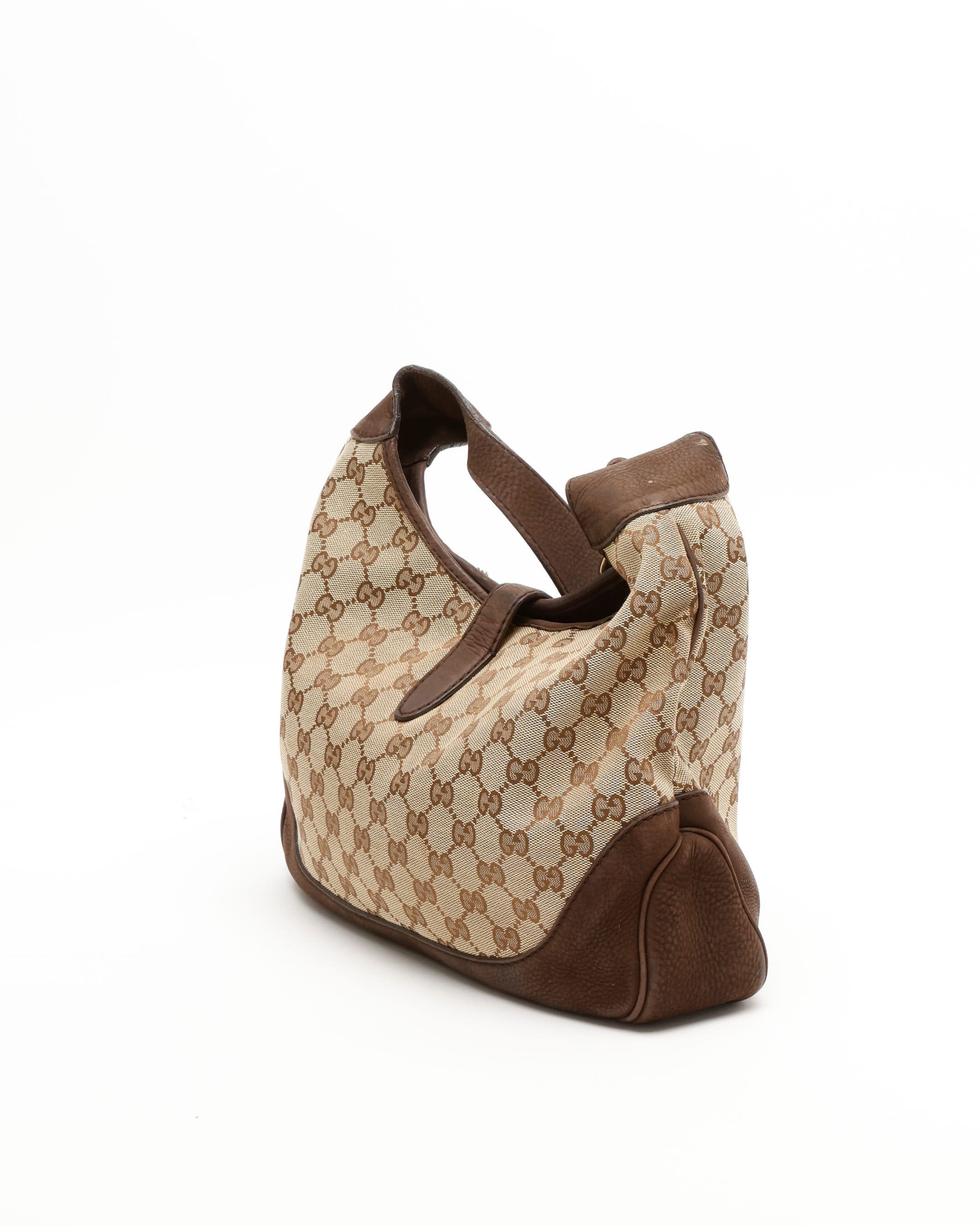 Gucci Gg Web Jackie Crossbody Bag In Brown