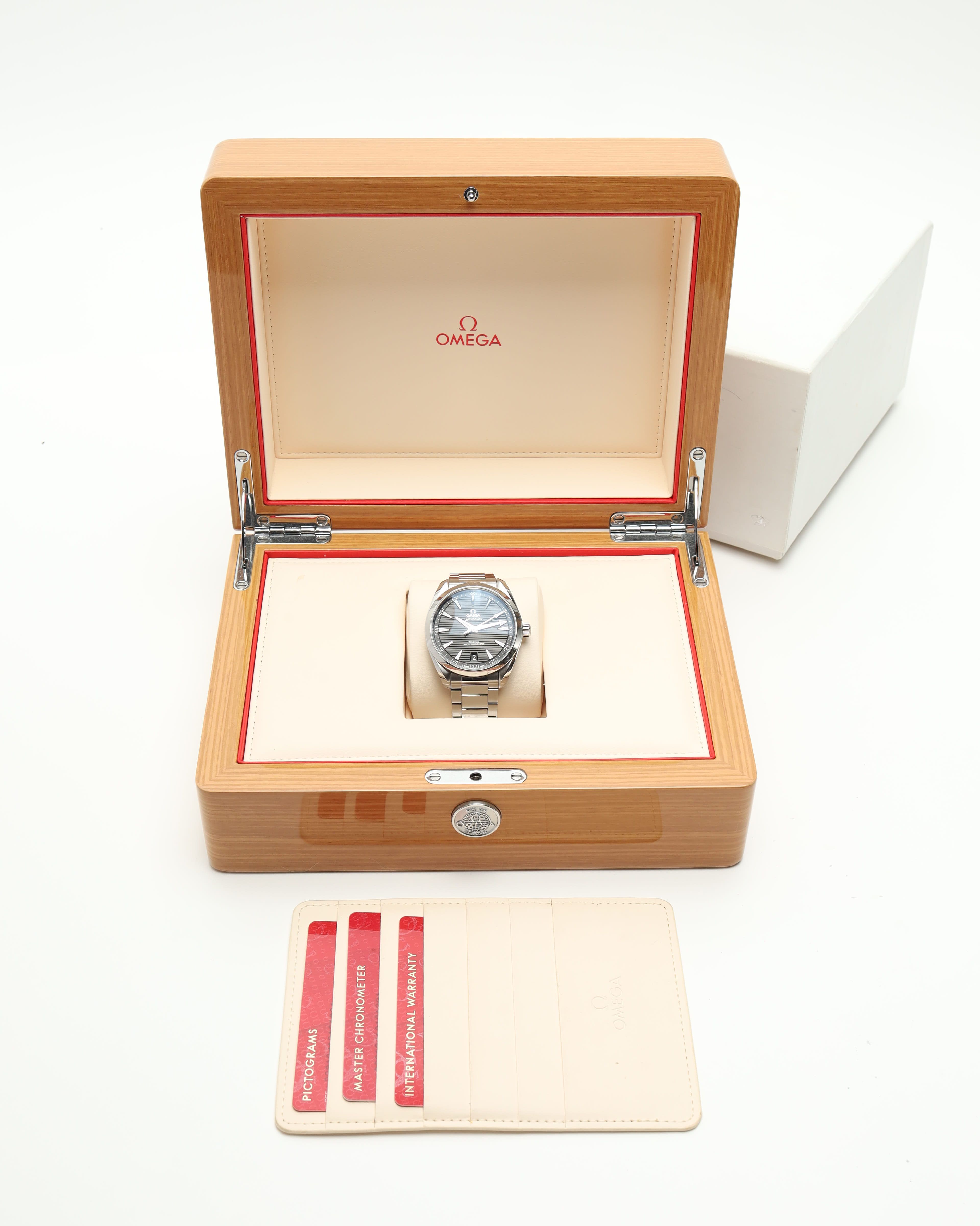 Omega Seamaster 41mm Co-axial Aqua Terra Full Set Watch In Metallic