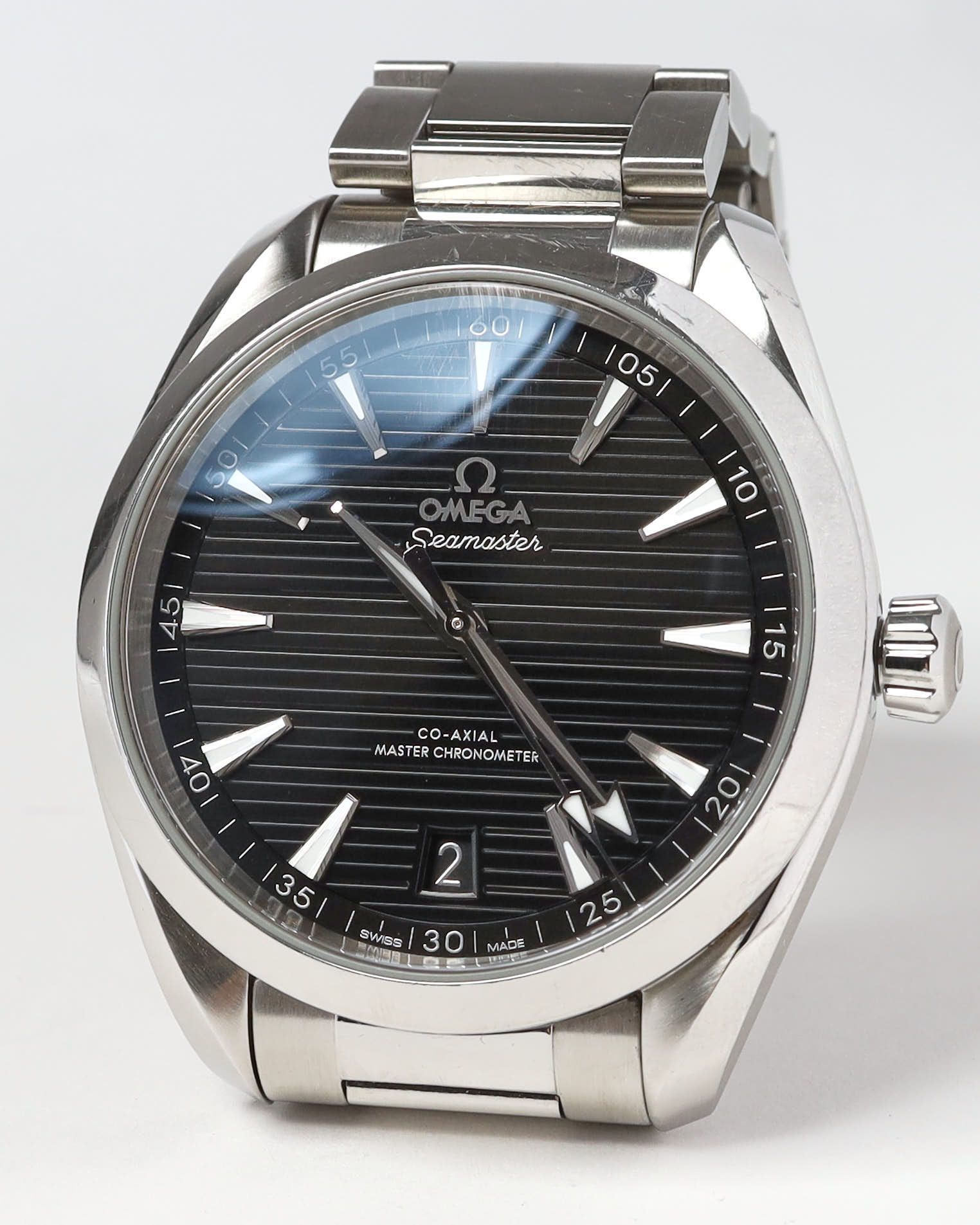 Omega Seamaster 41mm Co-axial Aqua Terra Full Set Watch In Metallic