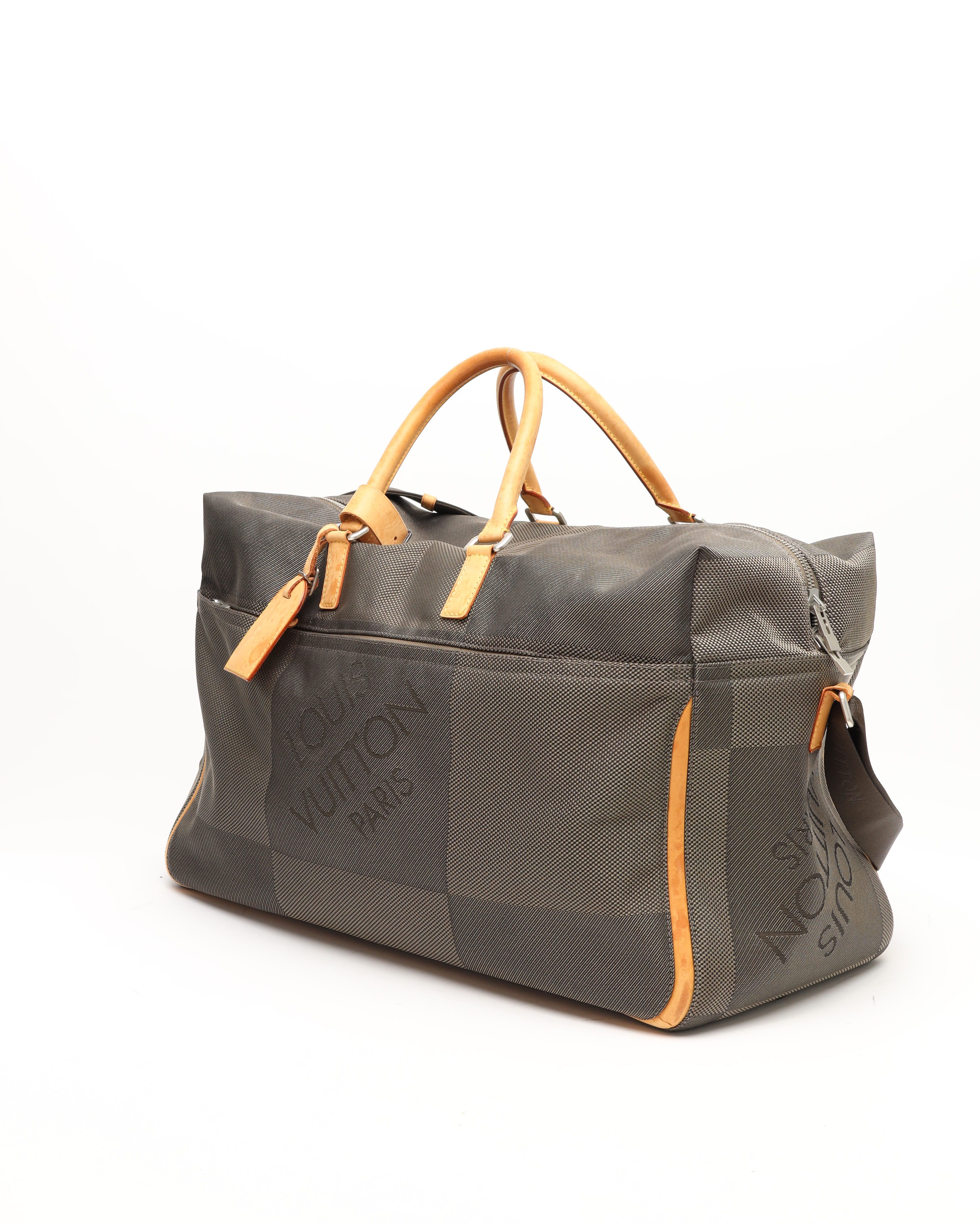 Pre-owned Louis Vuitton Damier Geant Souverain Weekend Bag In Brown