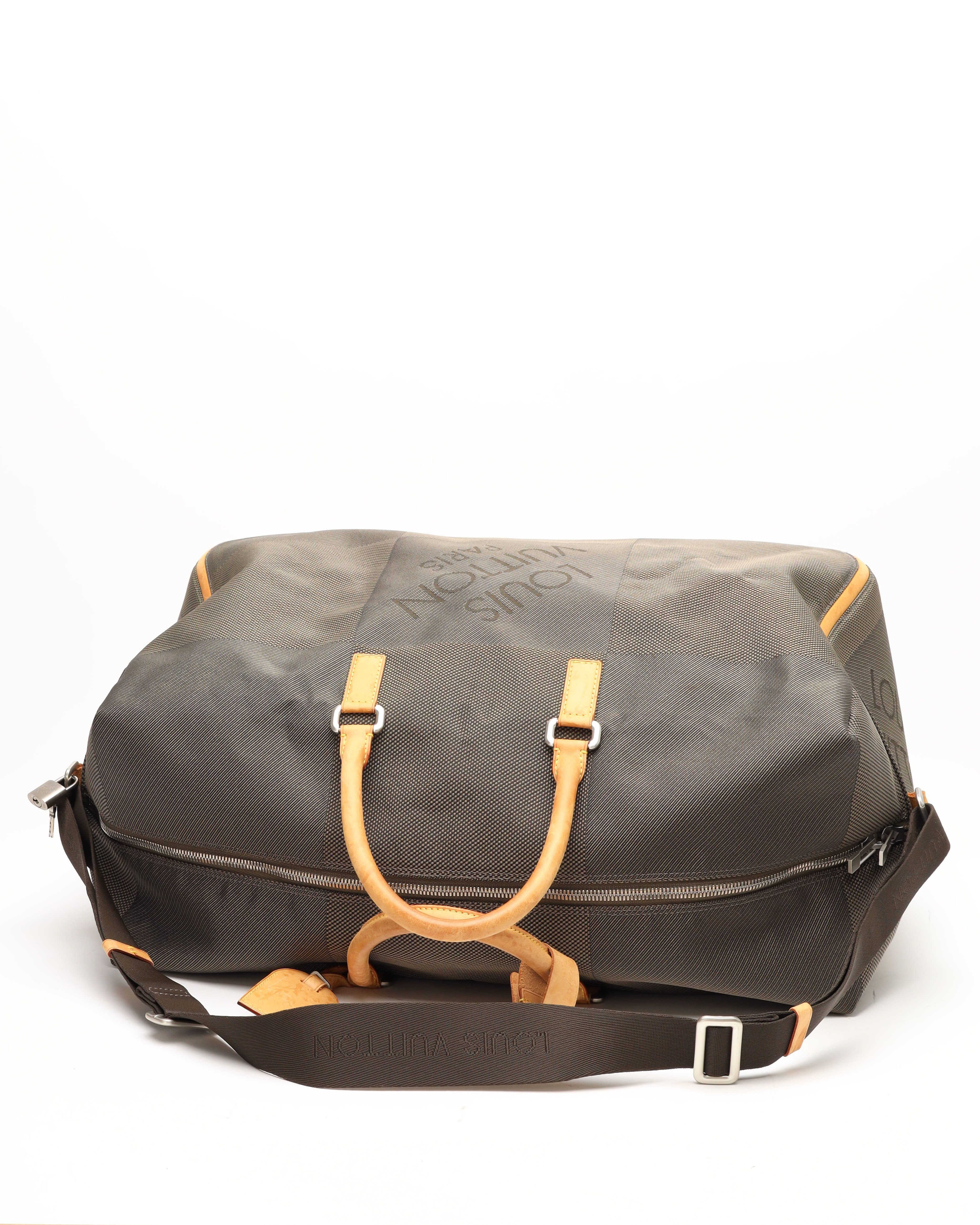Pre-owned Louis Vuitton Damier Geant Souverain Weekend Bag In Brown