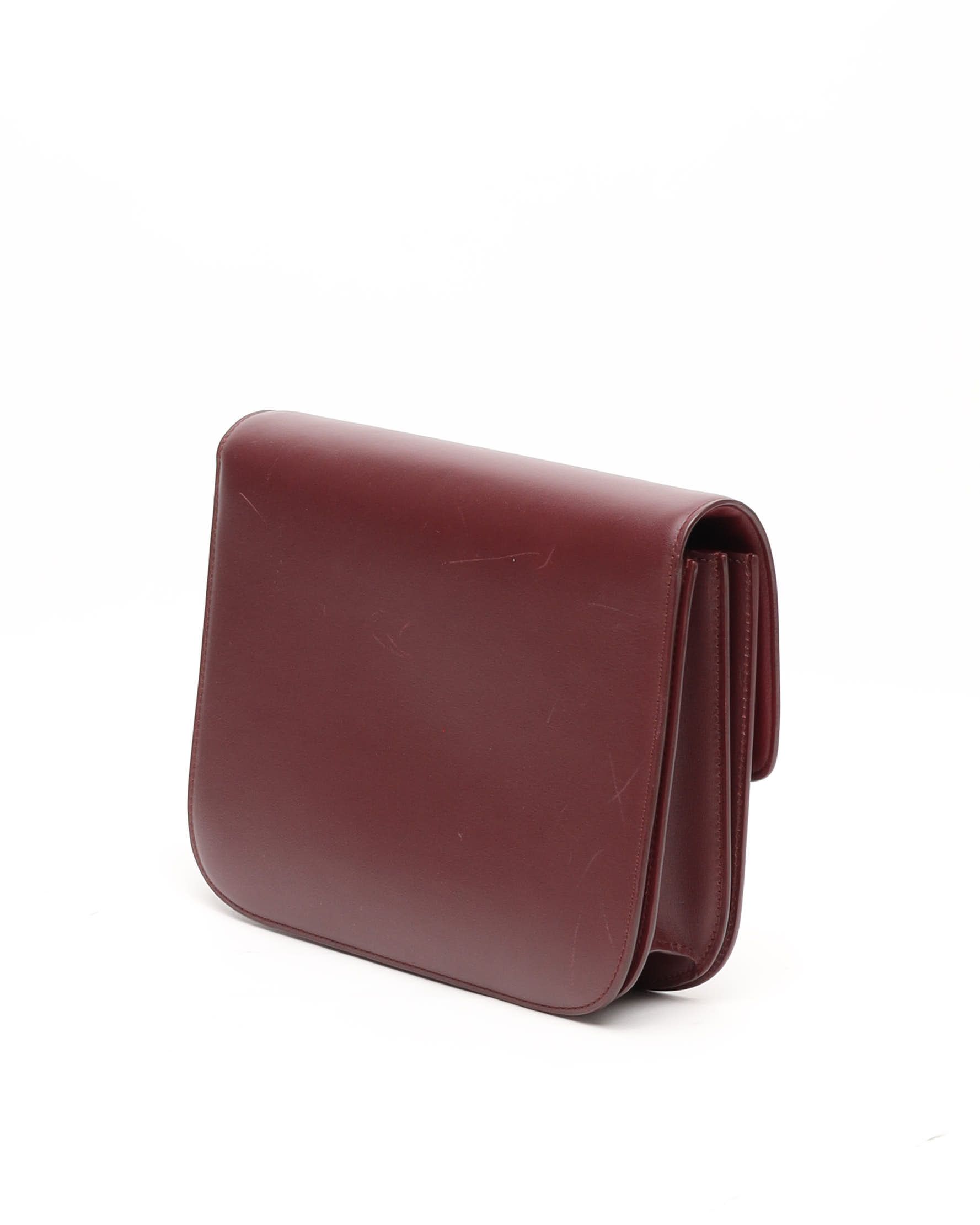 Celine Céline Classic Box Bag In Burgundy
