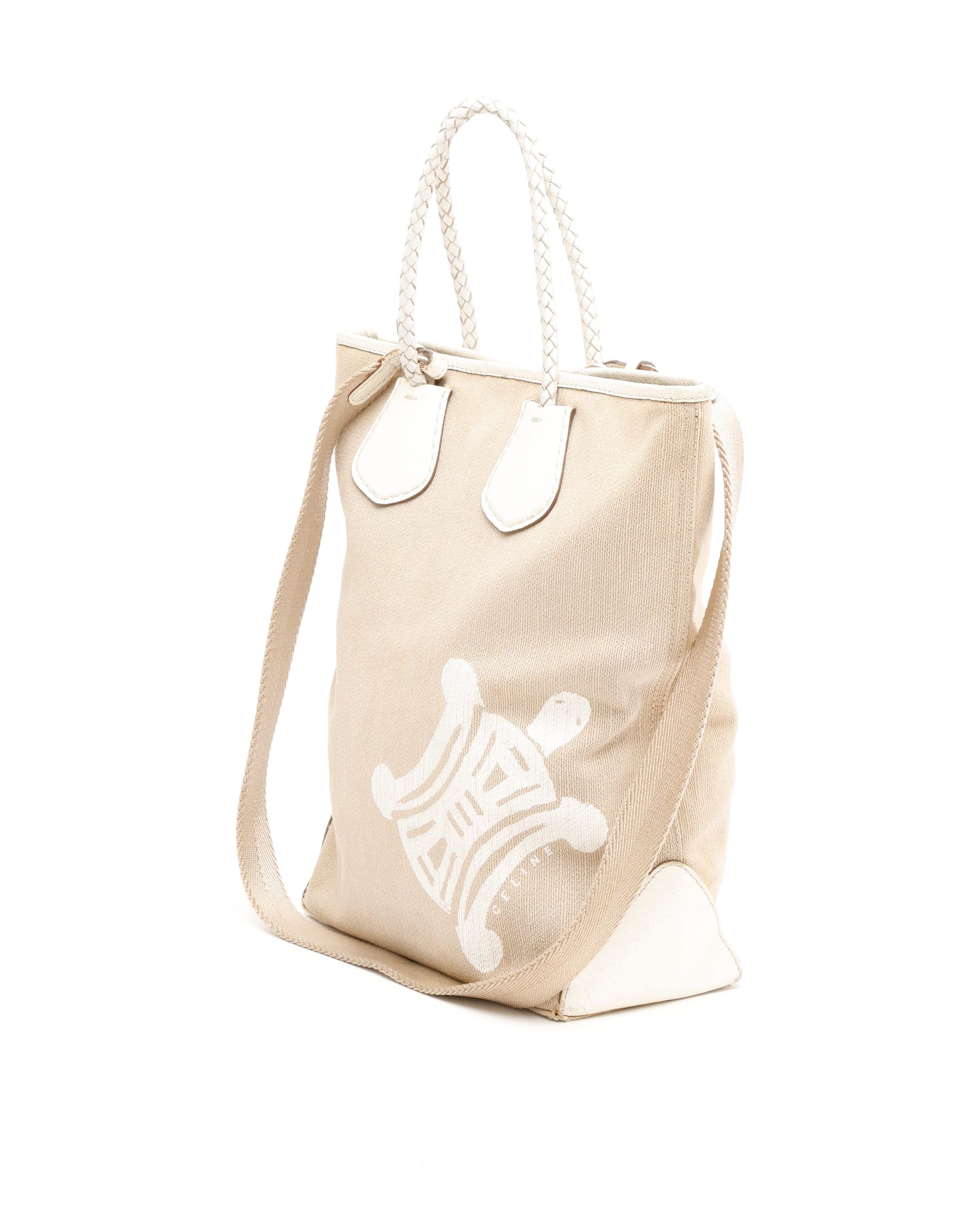 Celine Céline Turtle Tote Bag In Sand