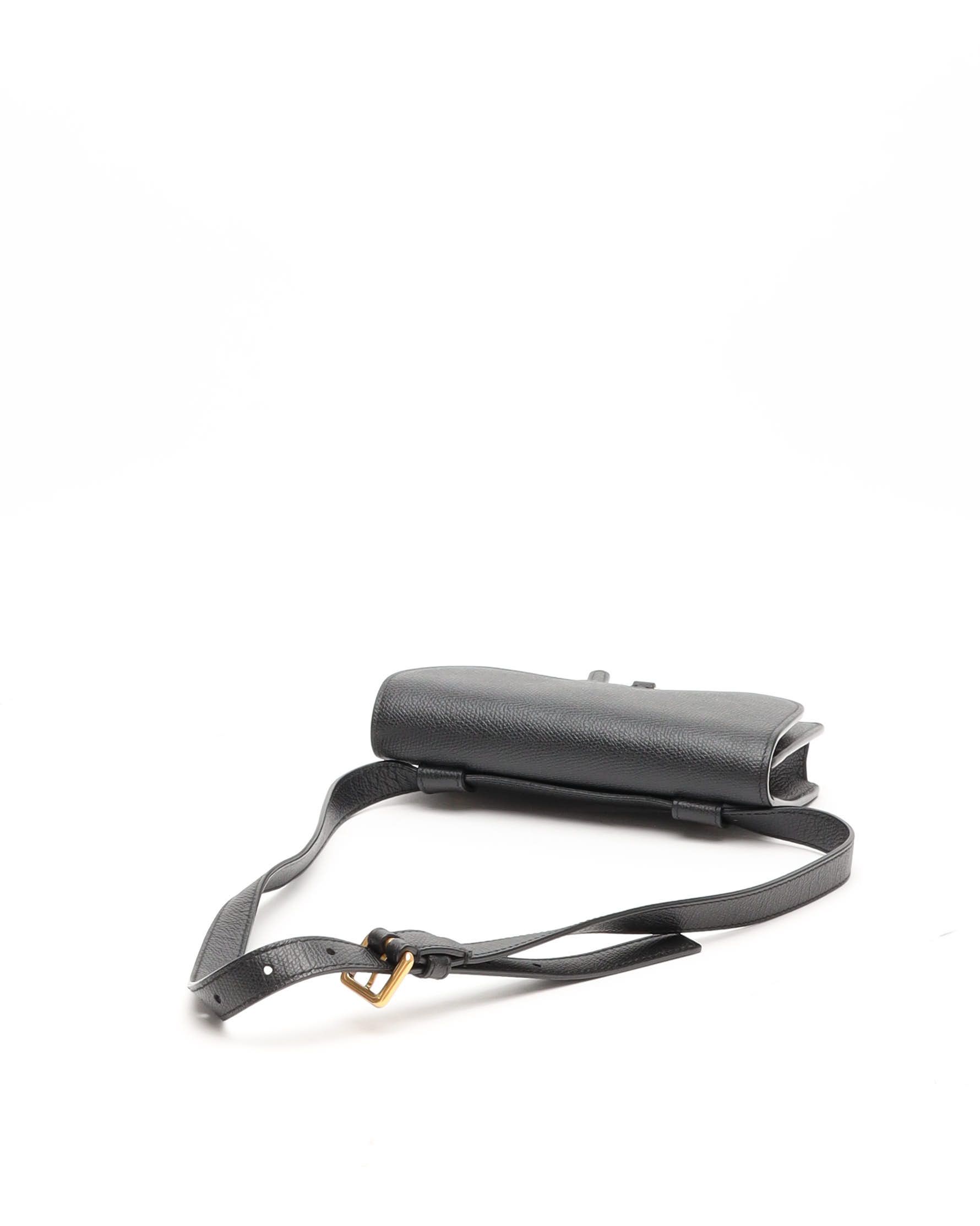 Dior Christian  Saddle Belt Bag In Black
