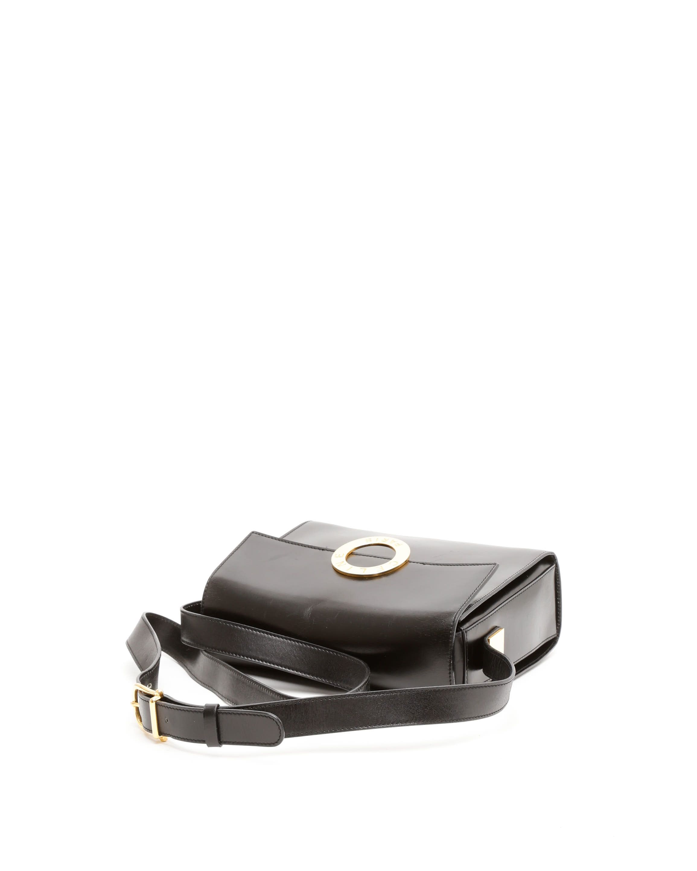 Celine Céline Circle Logo Bag In Black
