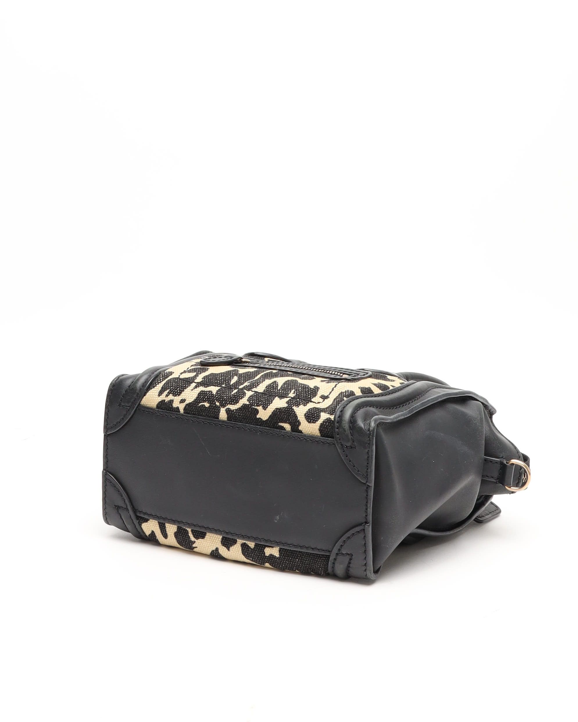 Celine Céline Luggage Nano Bag In Black