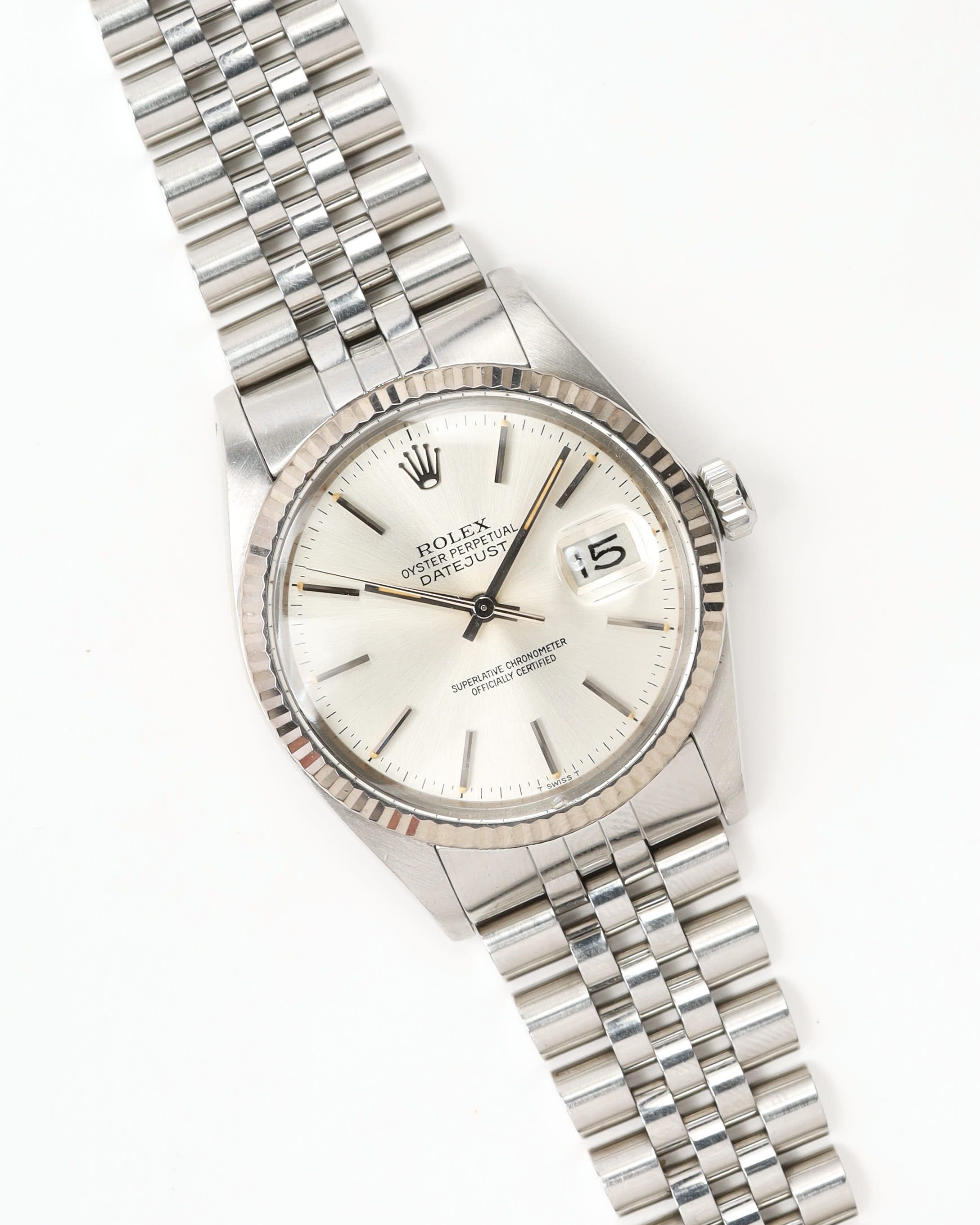 Rolex Datejust 36mm Ref 16014 Ca 1985 Watch In Silver