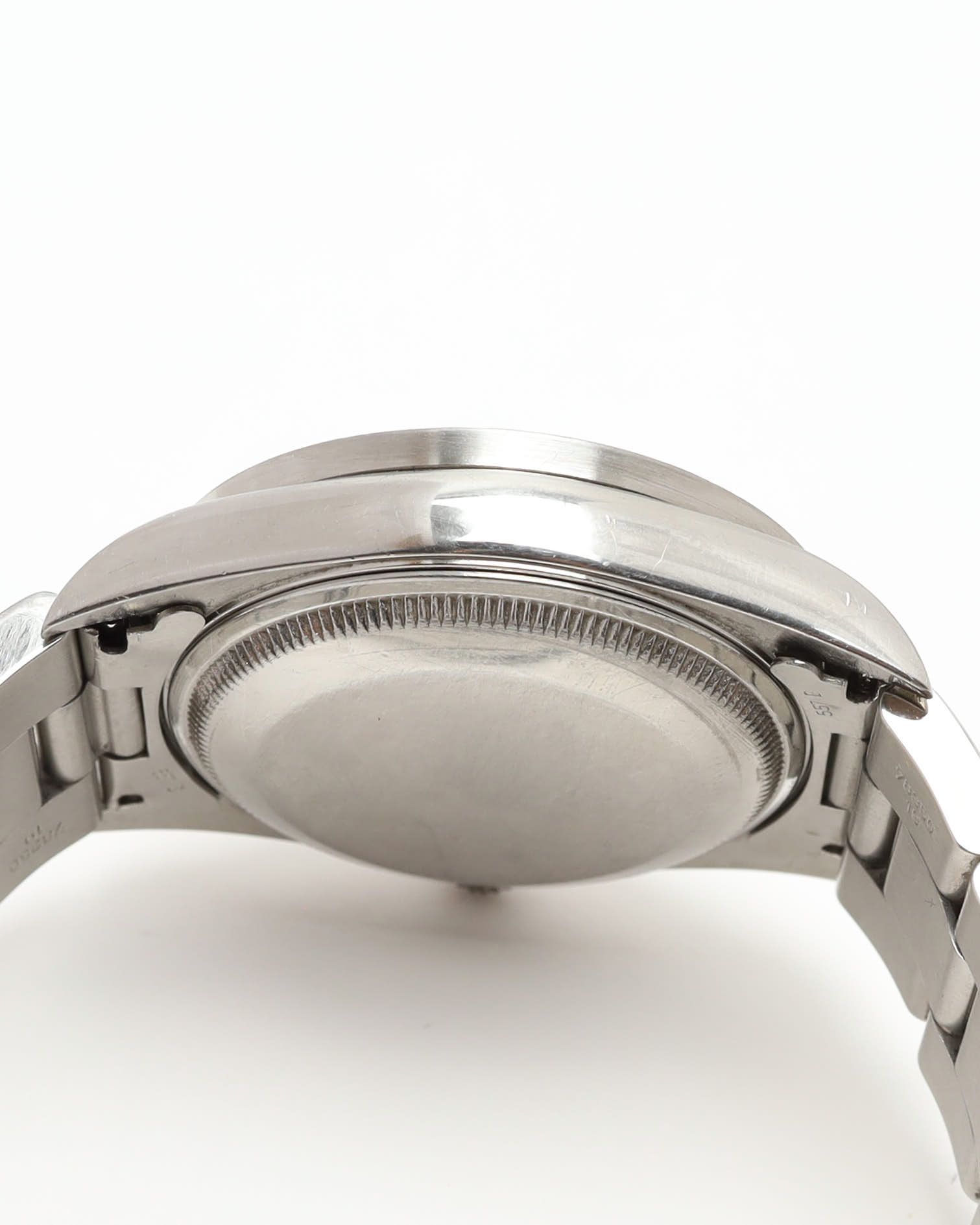 Rolex Oyster Perpetual Date 34mm Ref 15210 1995 Watch In Silver