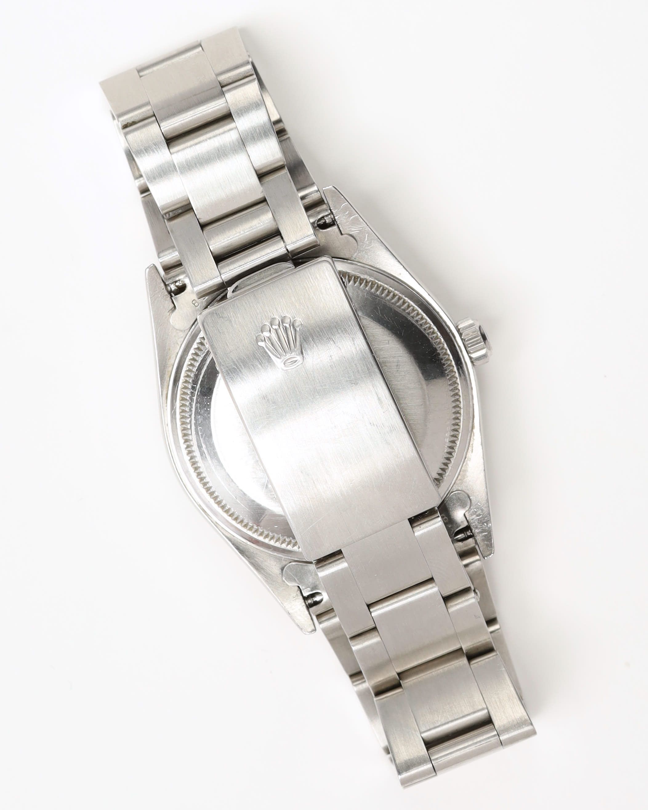 Rolex Oyster Perpetual Date 34mm Ref 15210 1995 Watch In Silver