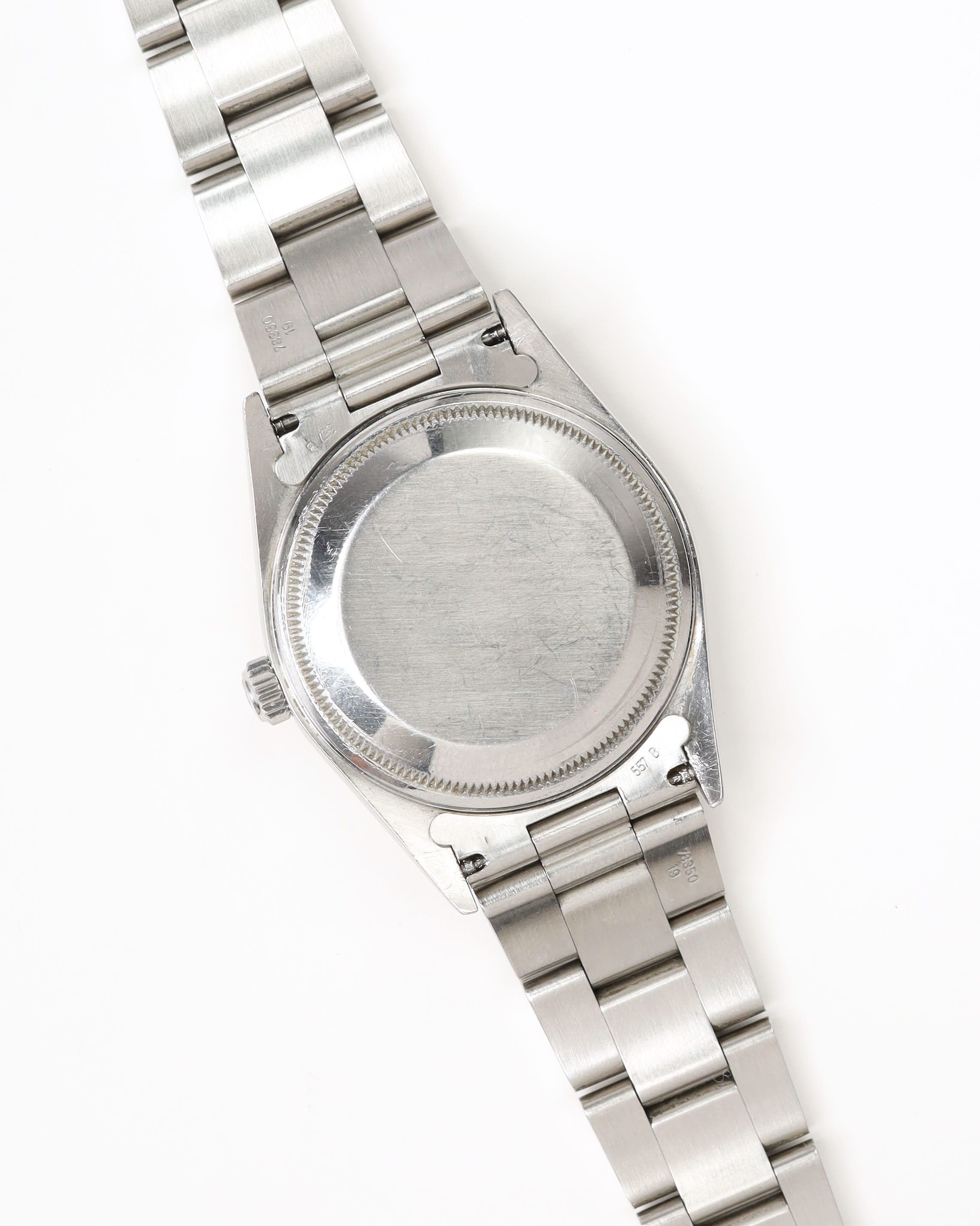 Rolex Oyster Perpetual Date 34mm Ref 15210 1995 Watch In Silver