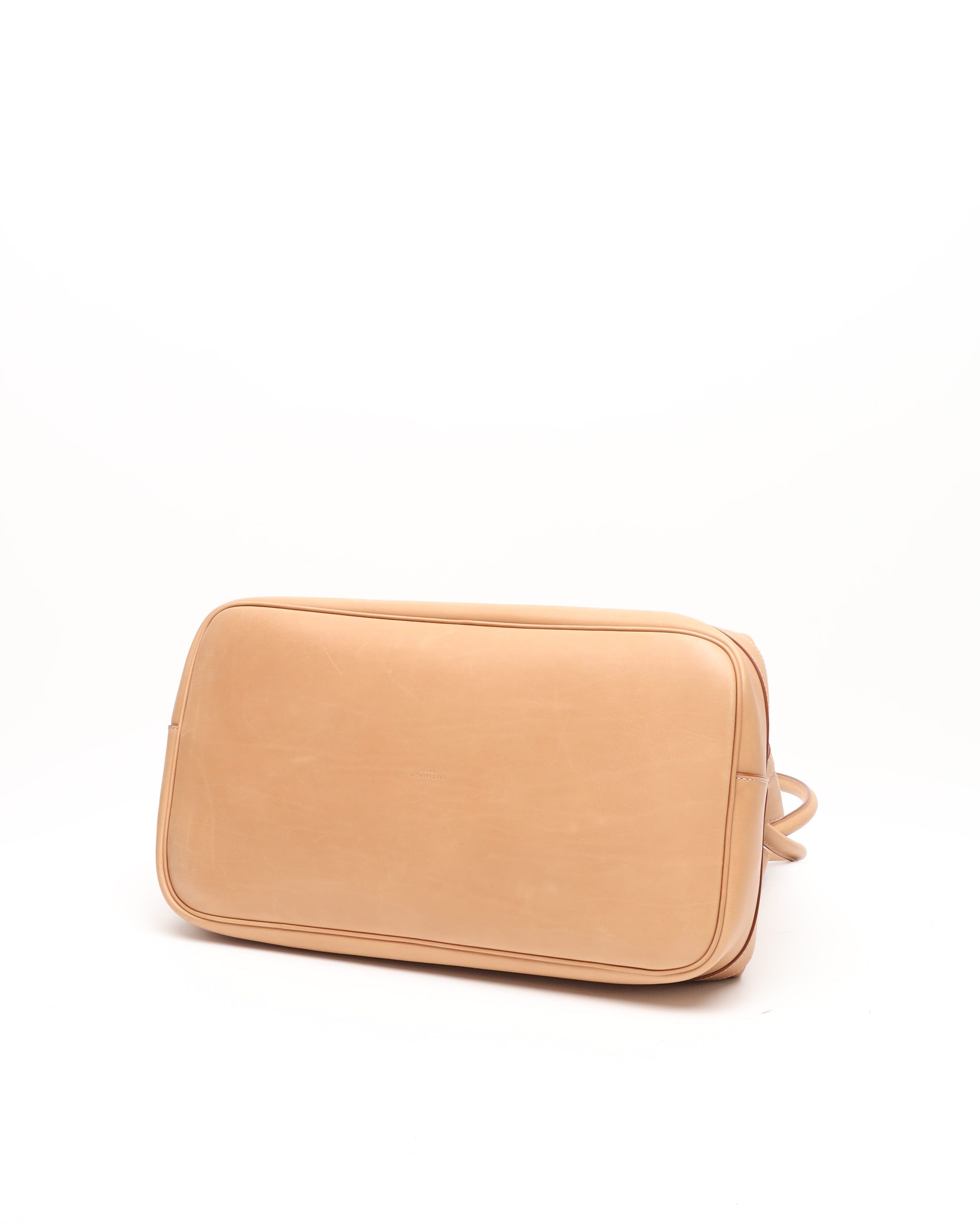 Saint Laurent Large Rive Gauche Tote Bag In Sand