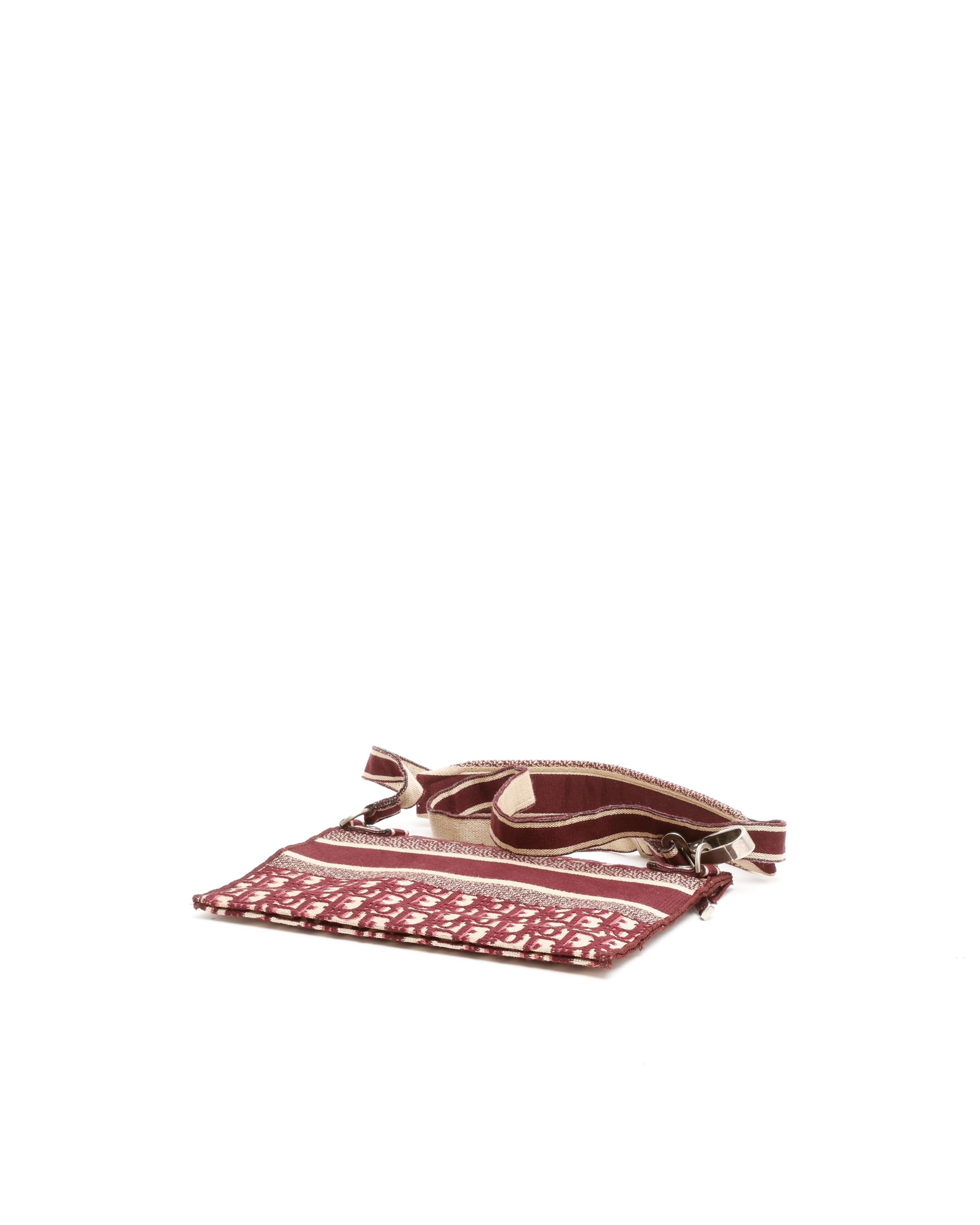 Dior Christian Oblique Messenger Bag In Burgundy