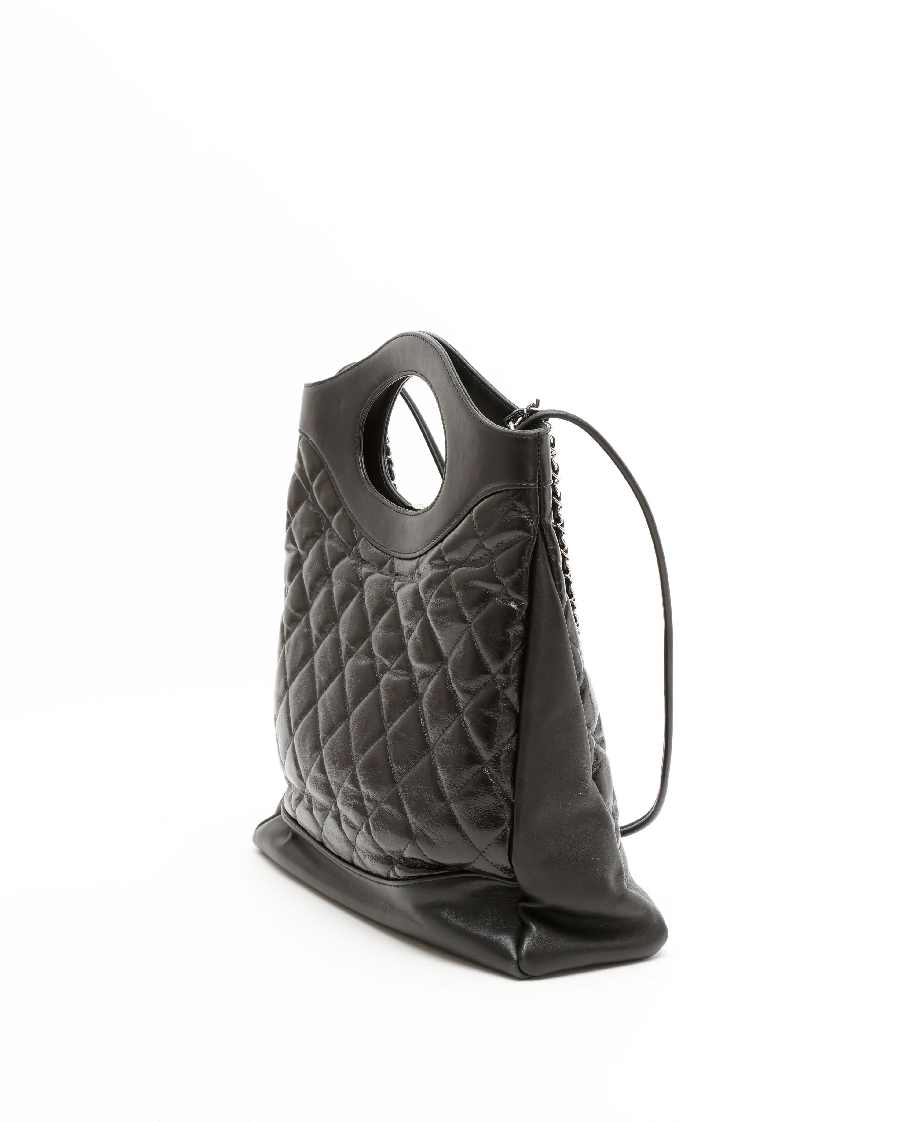 Pre-owned Chanel Small 31 Shopping Bag In Black
