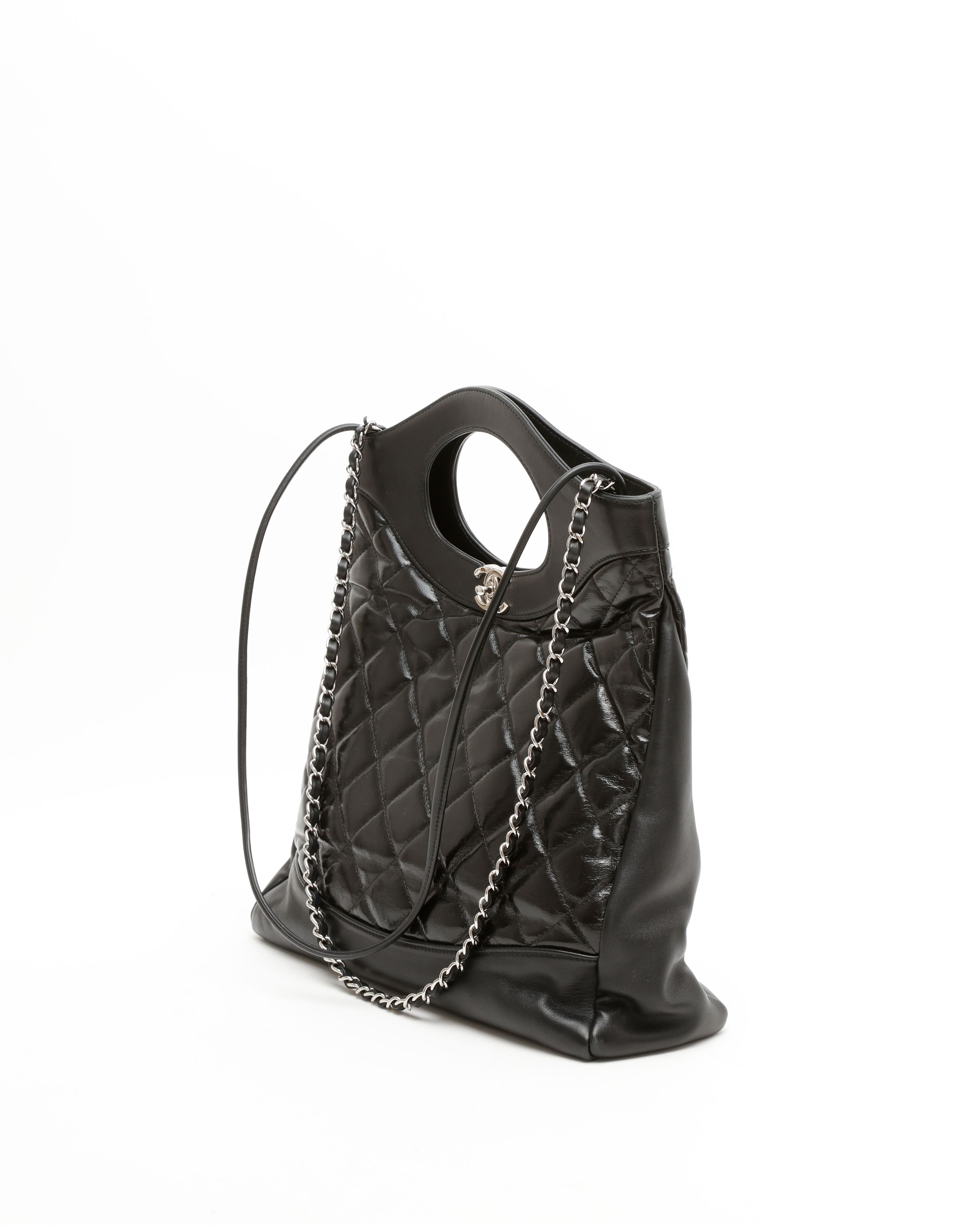 Pre-owned Chanel Small 31 Shopping Bag In Black