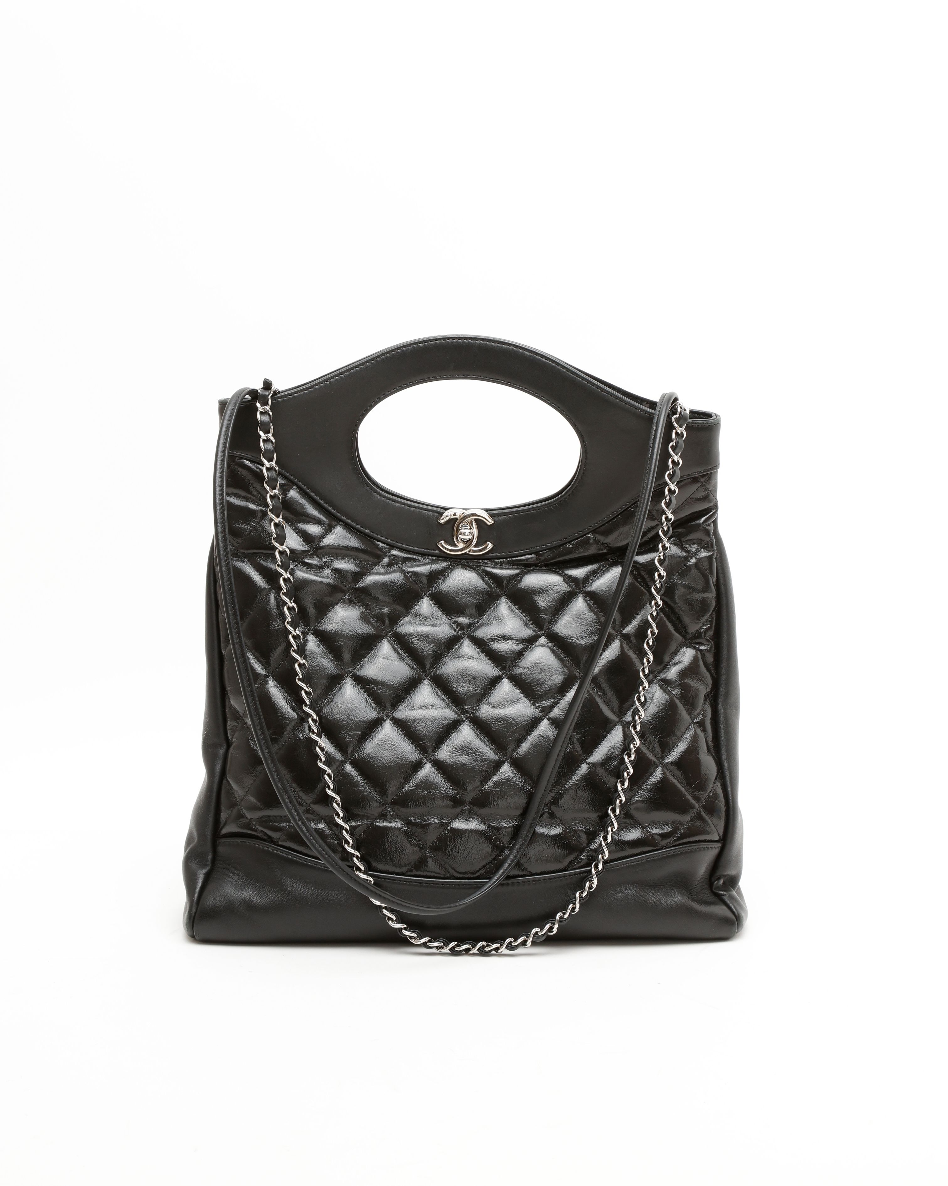 Pre-owned Chanel Small 31 Shopping Bag In Black