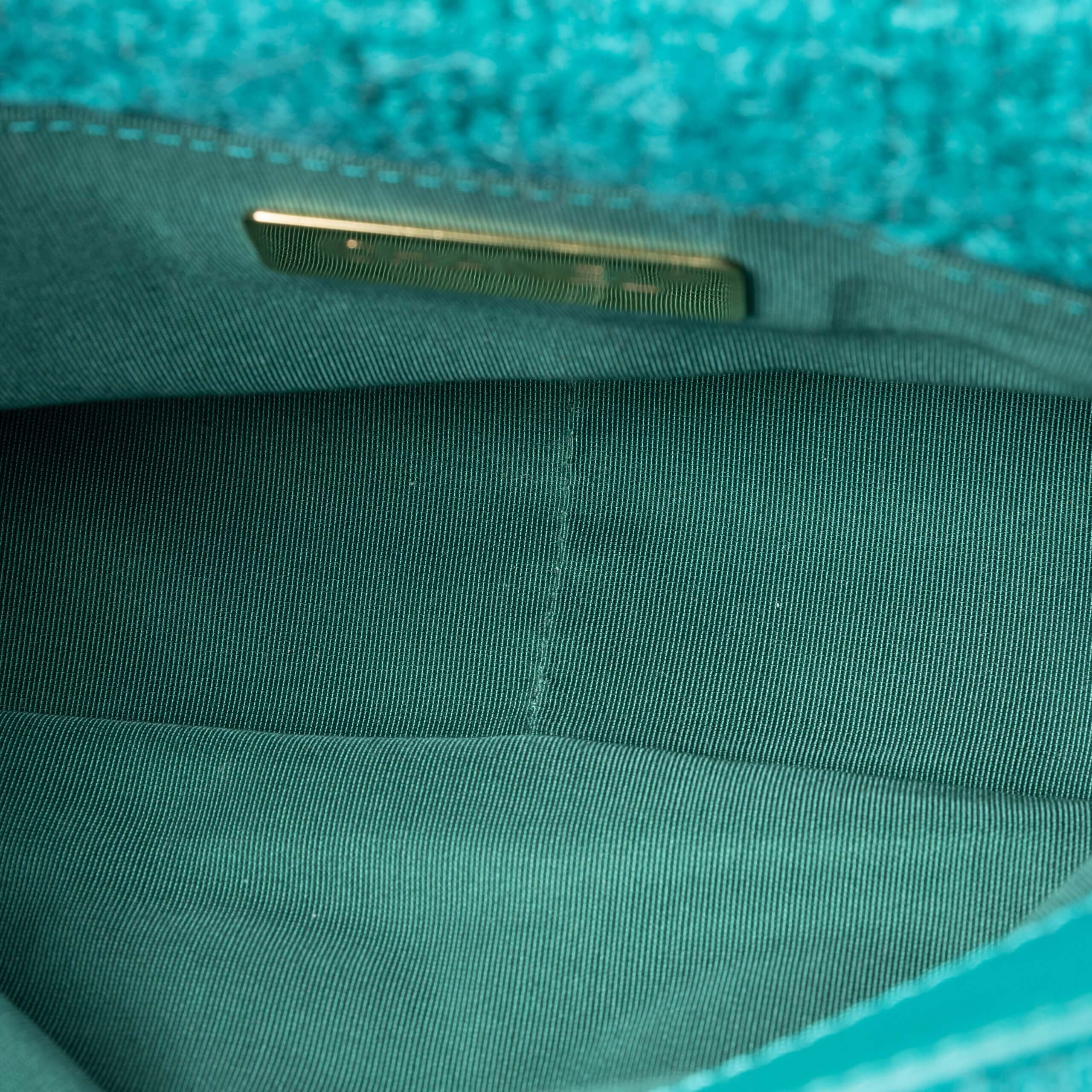 Pre-owned Chanel Small Tweed 19 Bag In Green