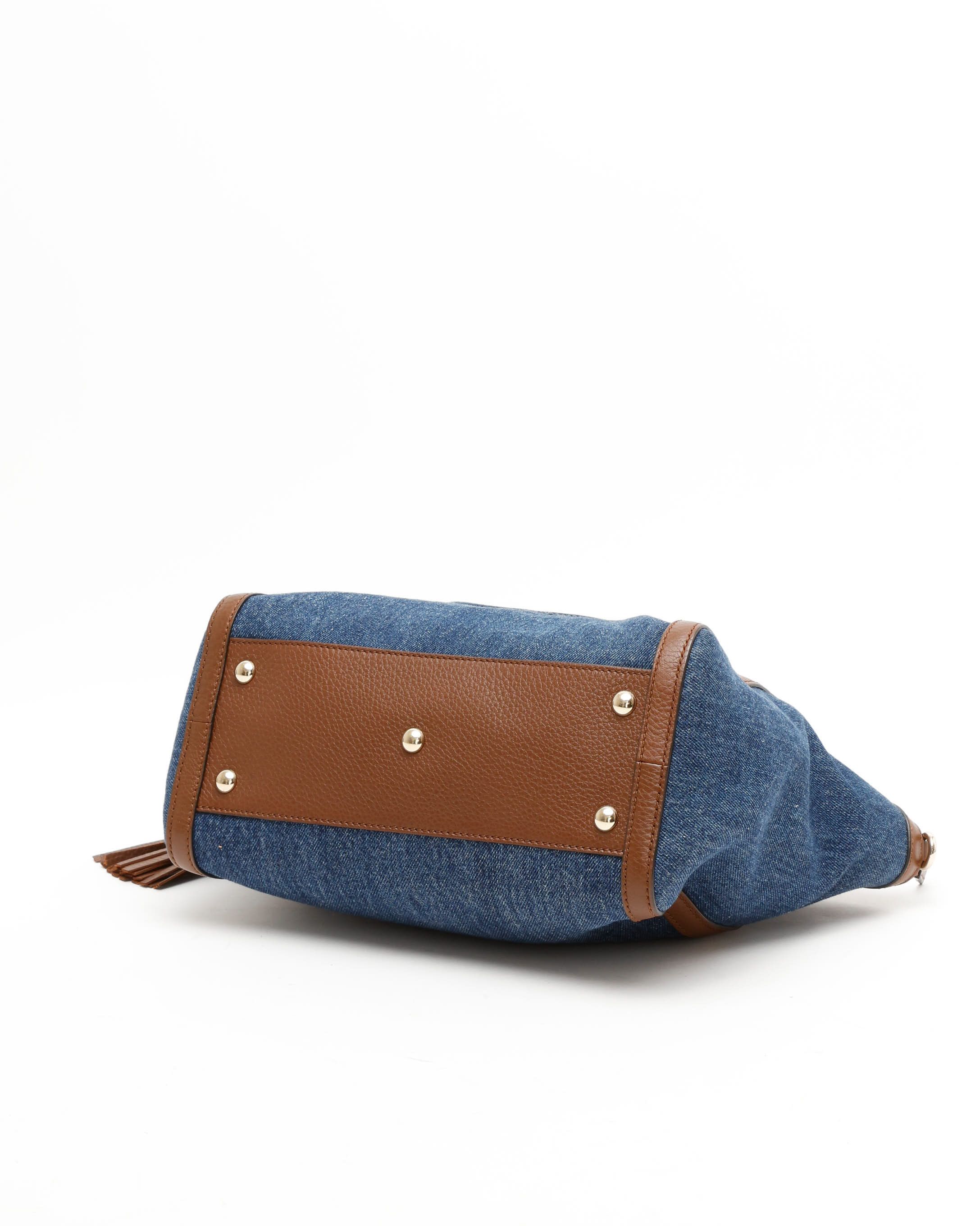 Gucci Denim Soho Bag In Blue