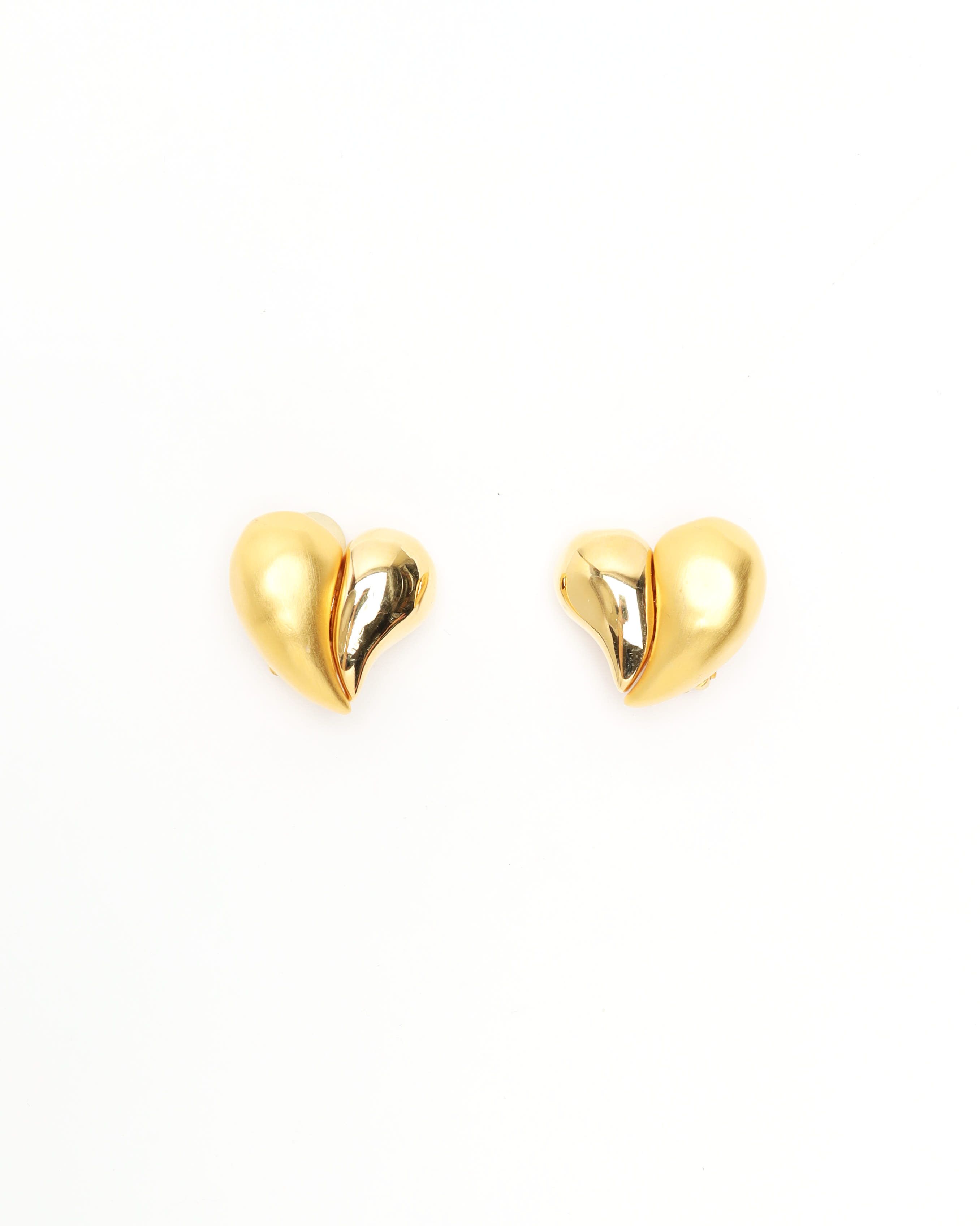 Givenchy Heart Clip-on Earrings In Gold