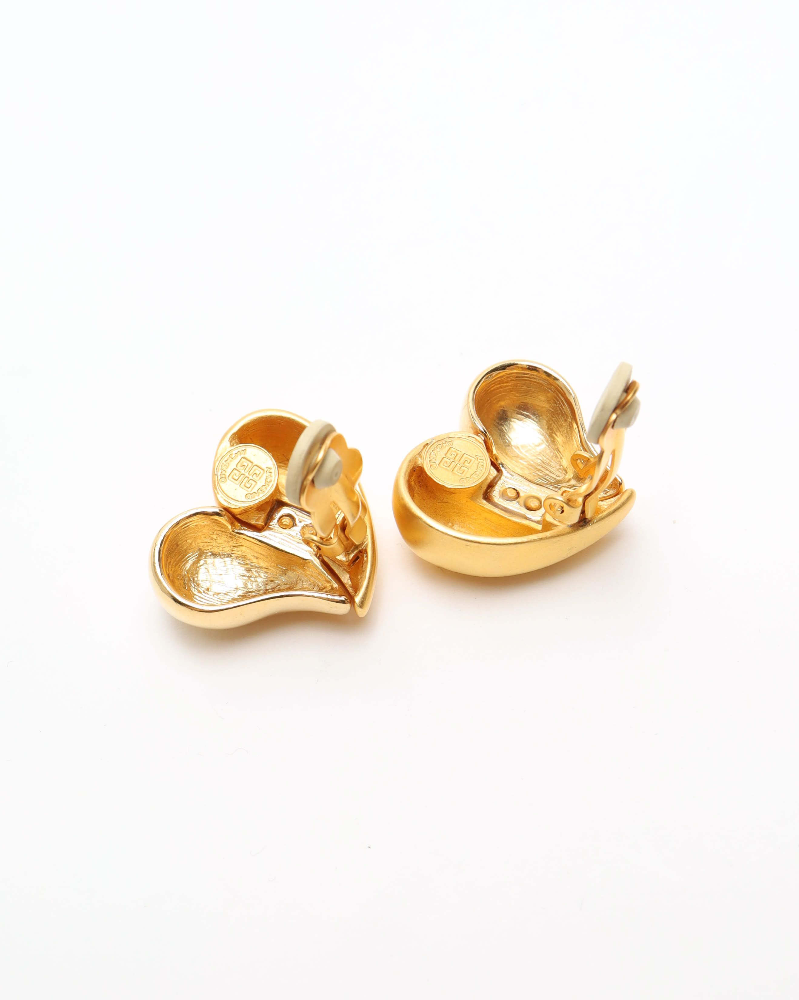 Givenchy Heart Clip-on Earrings In Gold