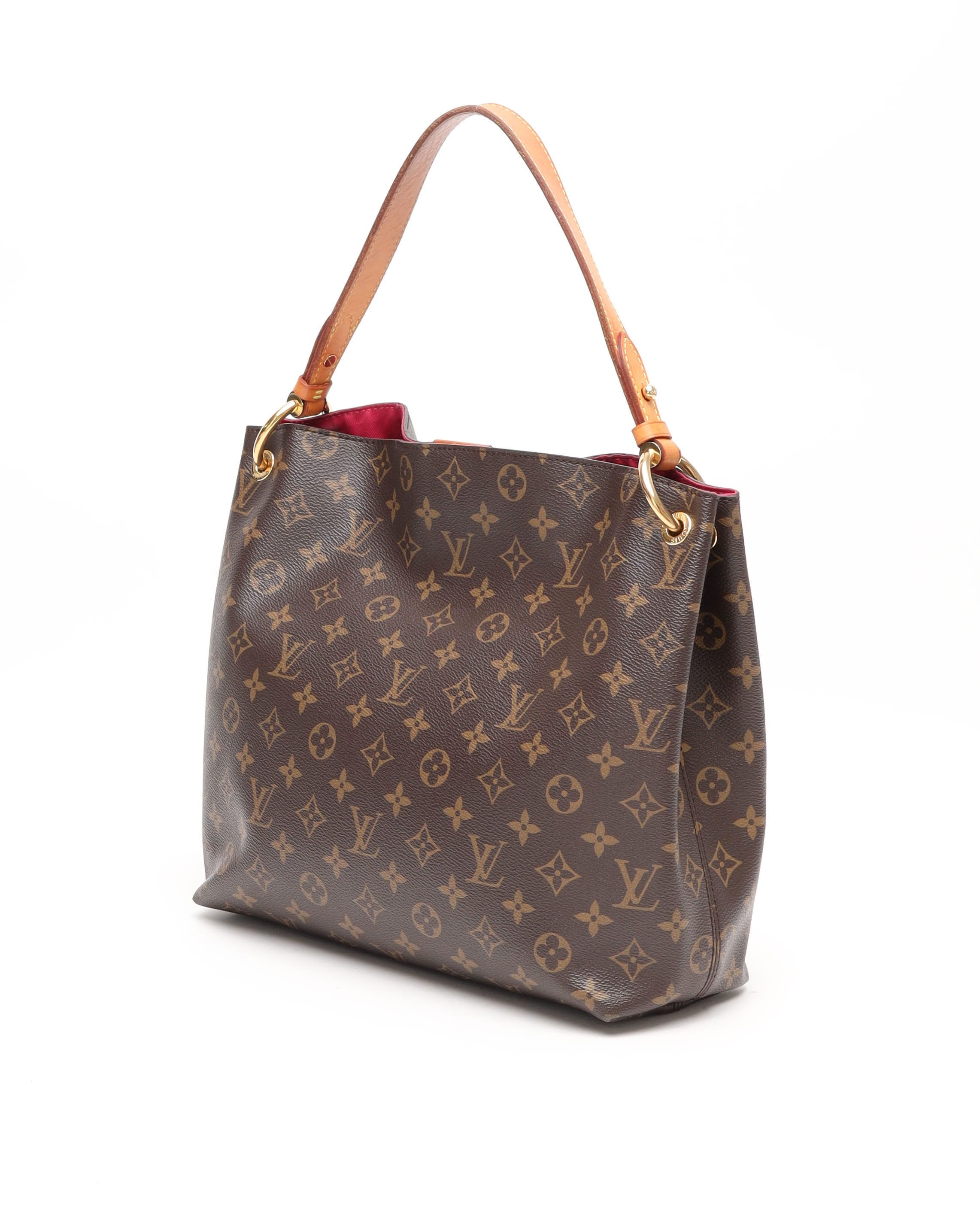 Pre-owned Louis Vuitton Monogram Graceful Pm Bag In Brown