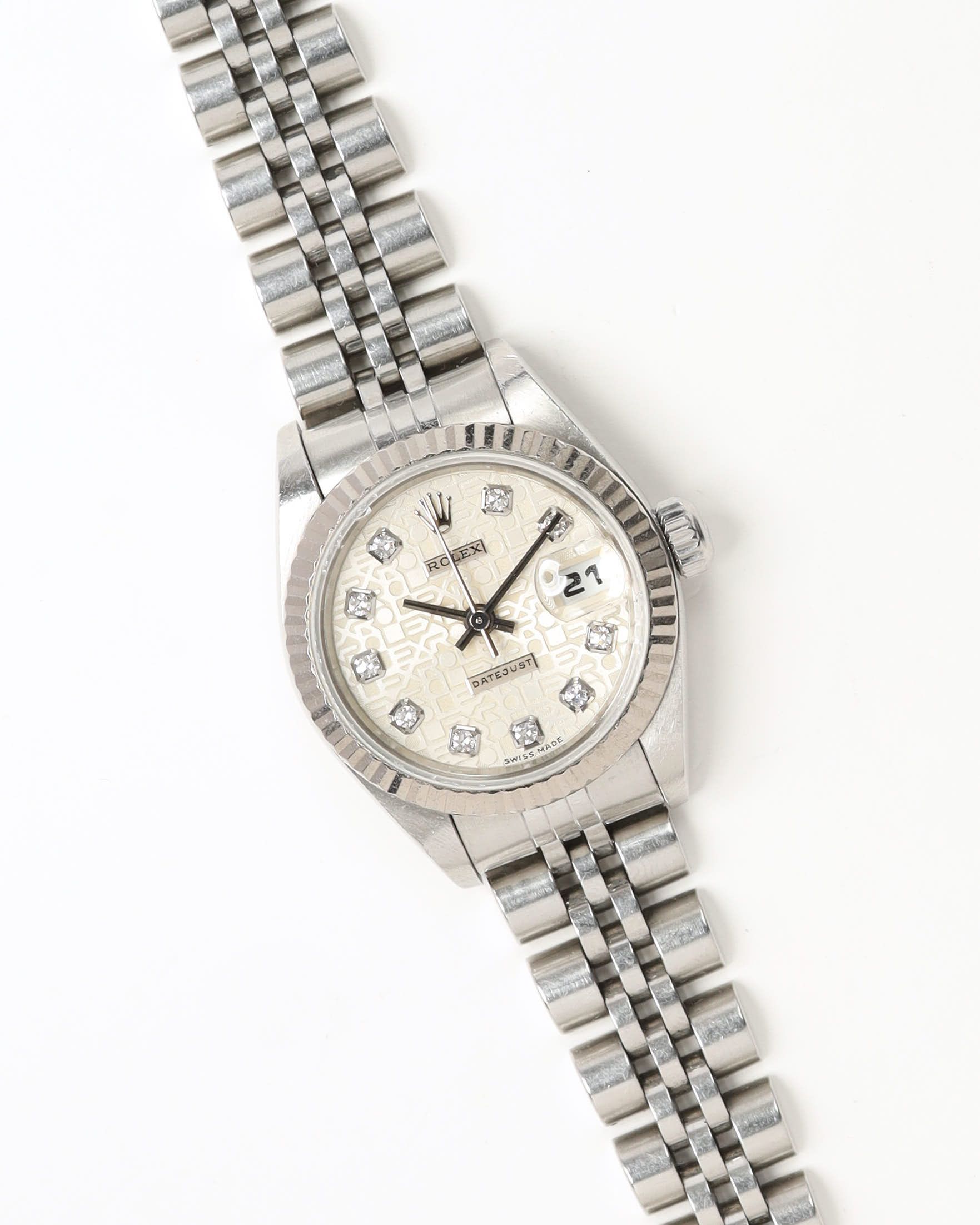 Rolex LadyDatejust 26mm Ref 69174 Diamond Dial Watch