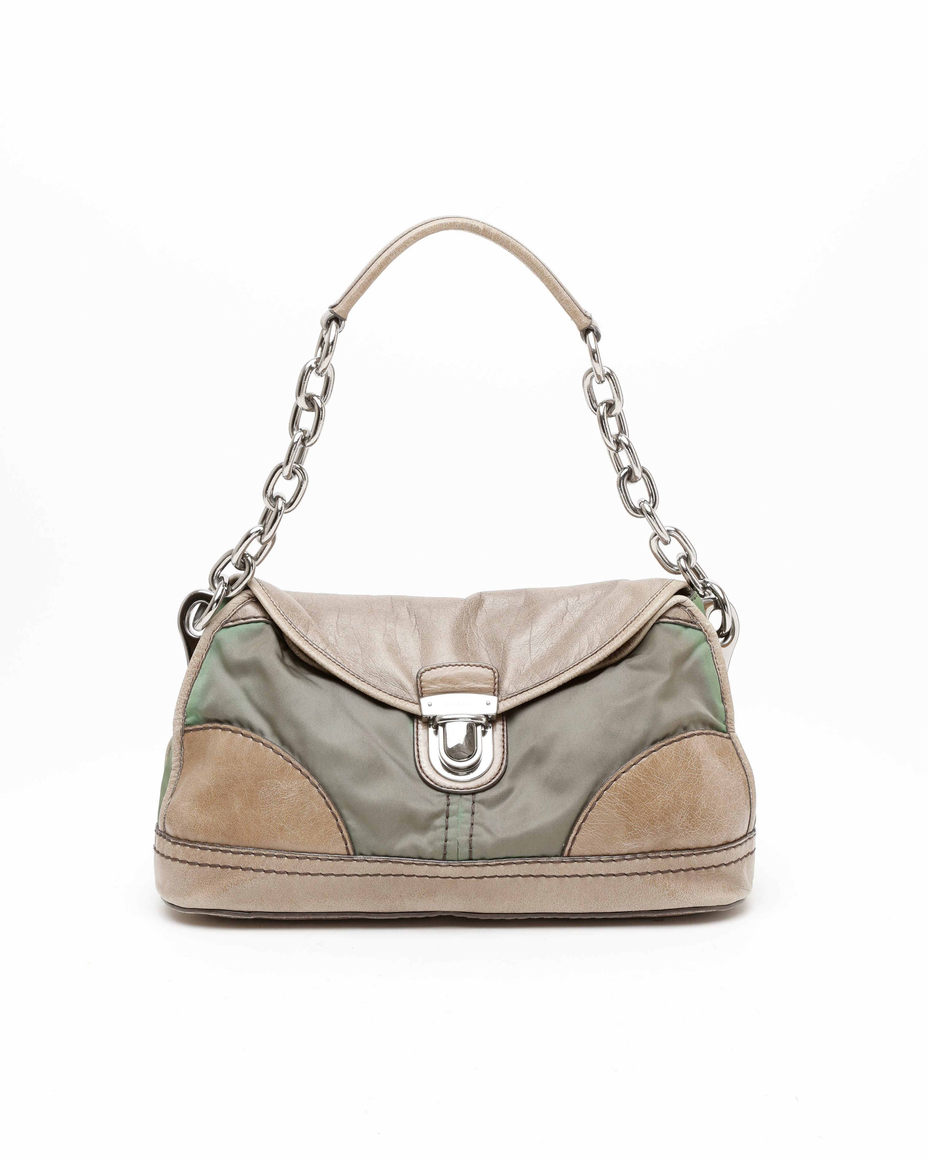 Prada Tessuto Chain Shoulder Bag
