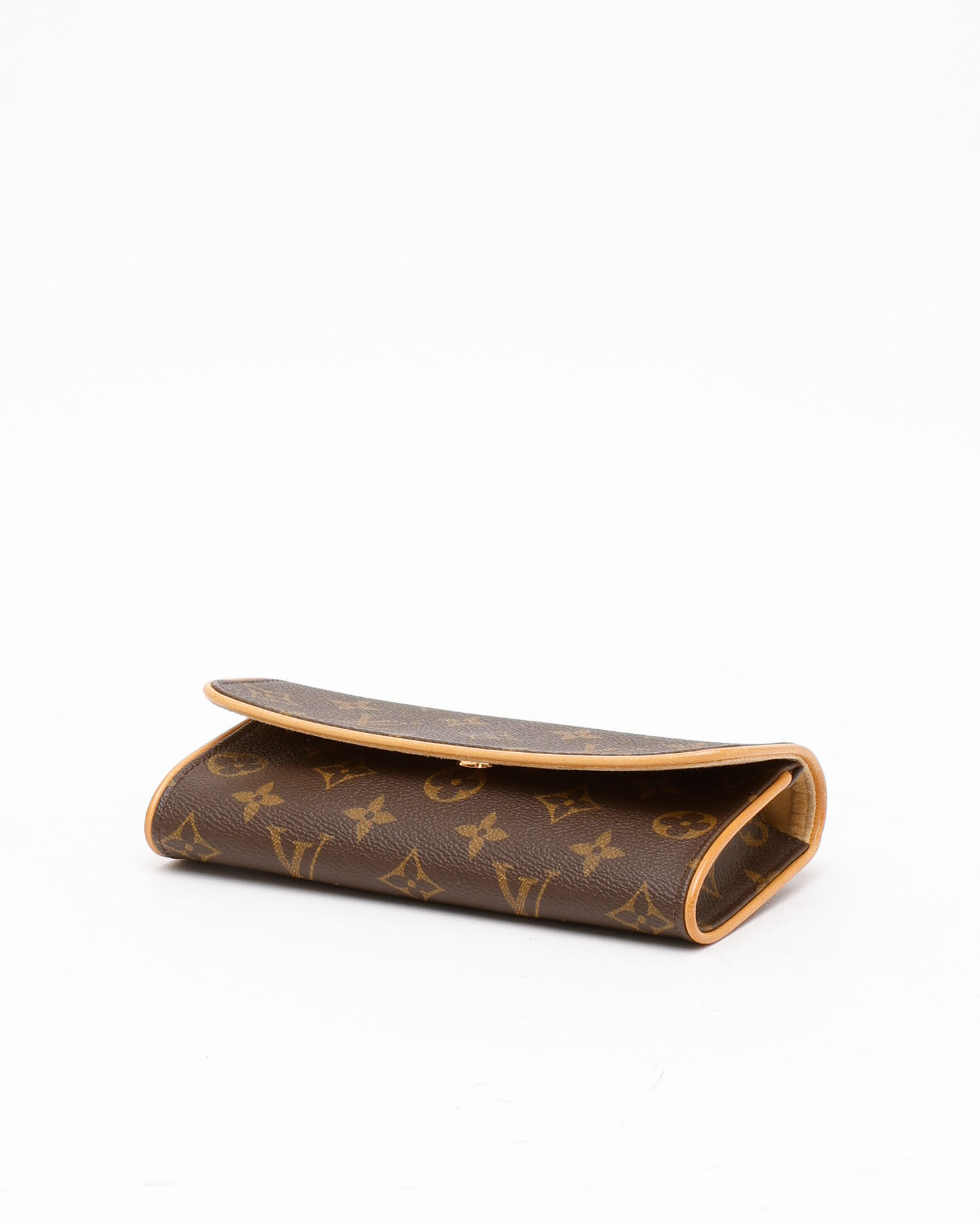 Pre-owned Louis Vuitton Monogram Pochette Twin Pm Bag In Brown