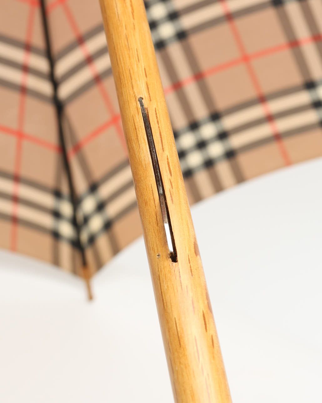 Burberry Long Umbrella In Brown